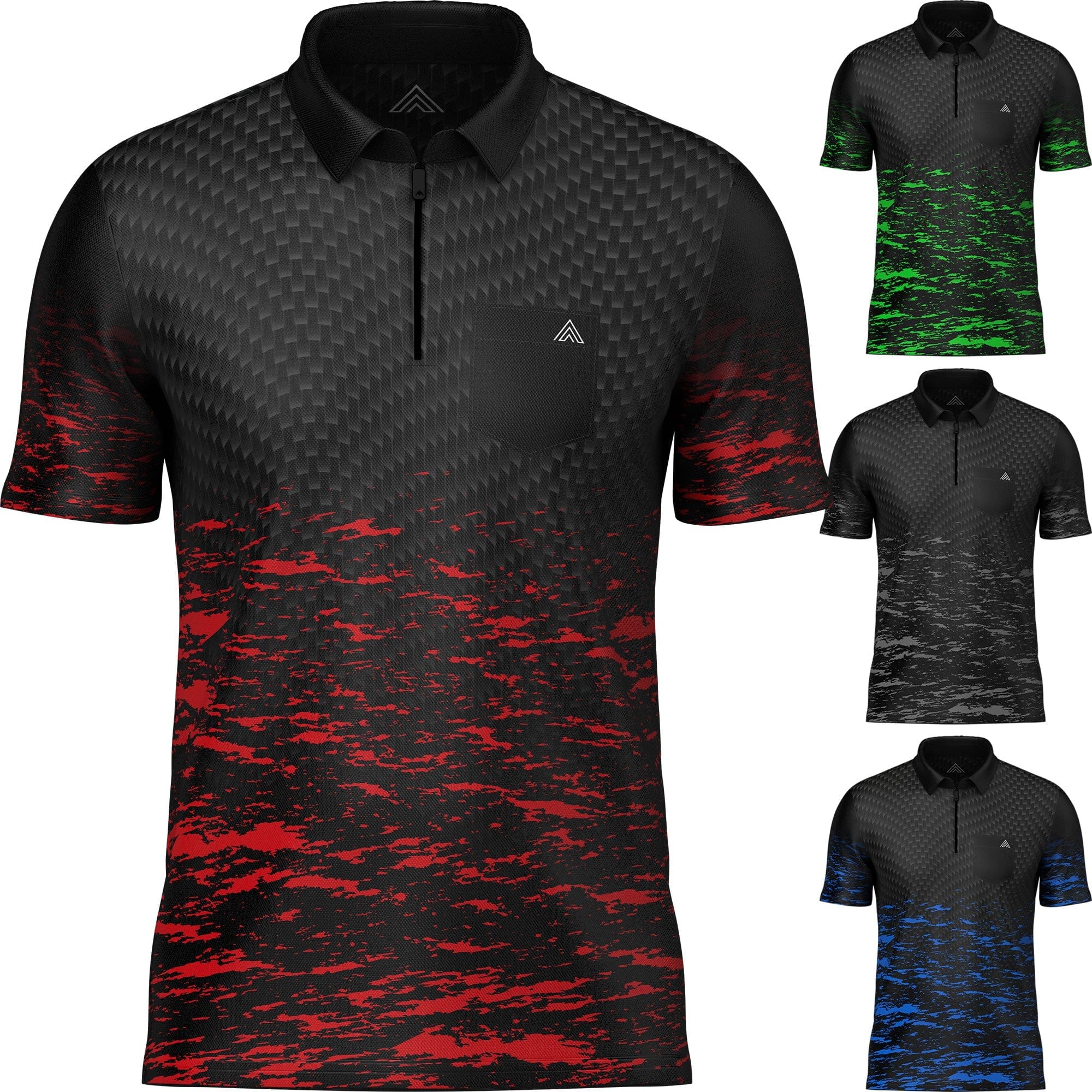 Arraz Lava Dart Shirt - with Pocket - Black & Blue - Image 10