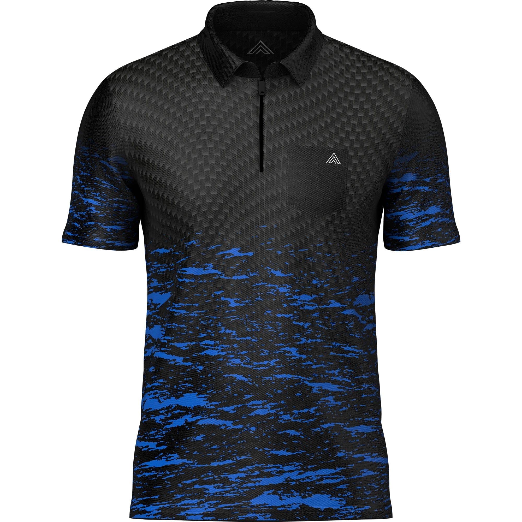 Arraz Lava Dart Shirt - with Pocket - Black & Blue - Image 2