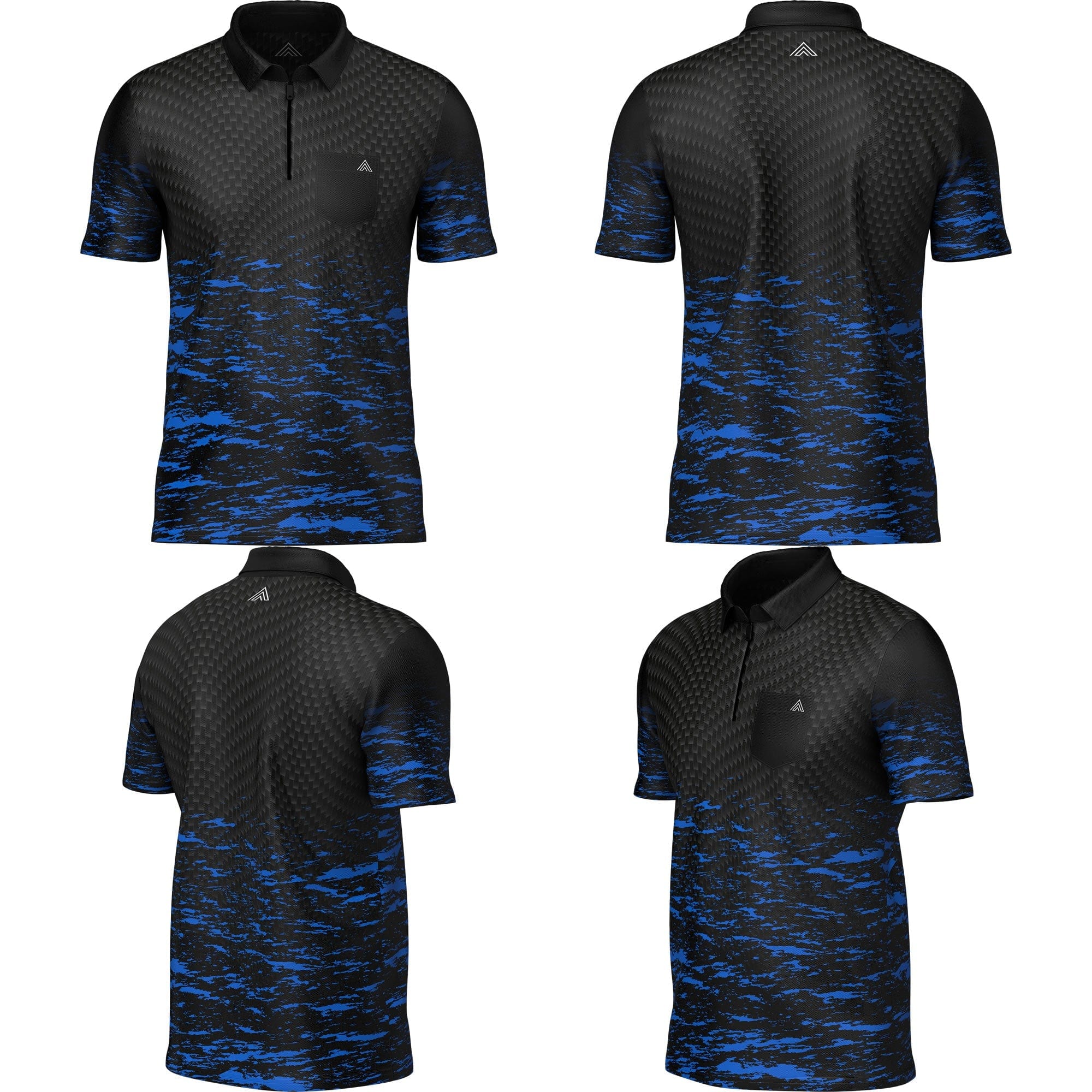 Arraz Lava Dart Shirt - with Pocket - Black & Blue - Image 7