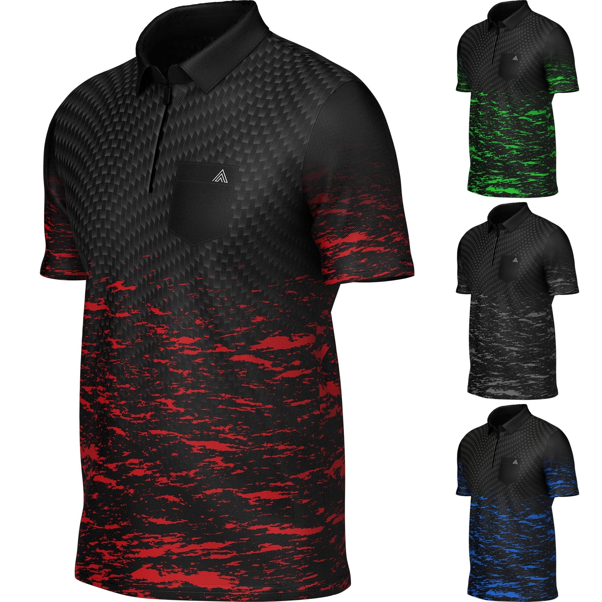 Arraz Lava Dart Shirt - with Pocket - Black & Green - Image 11