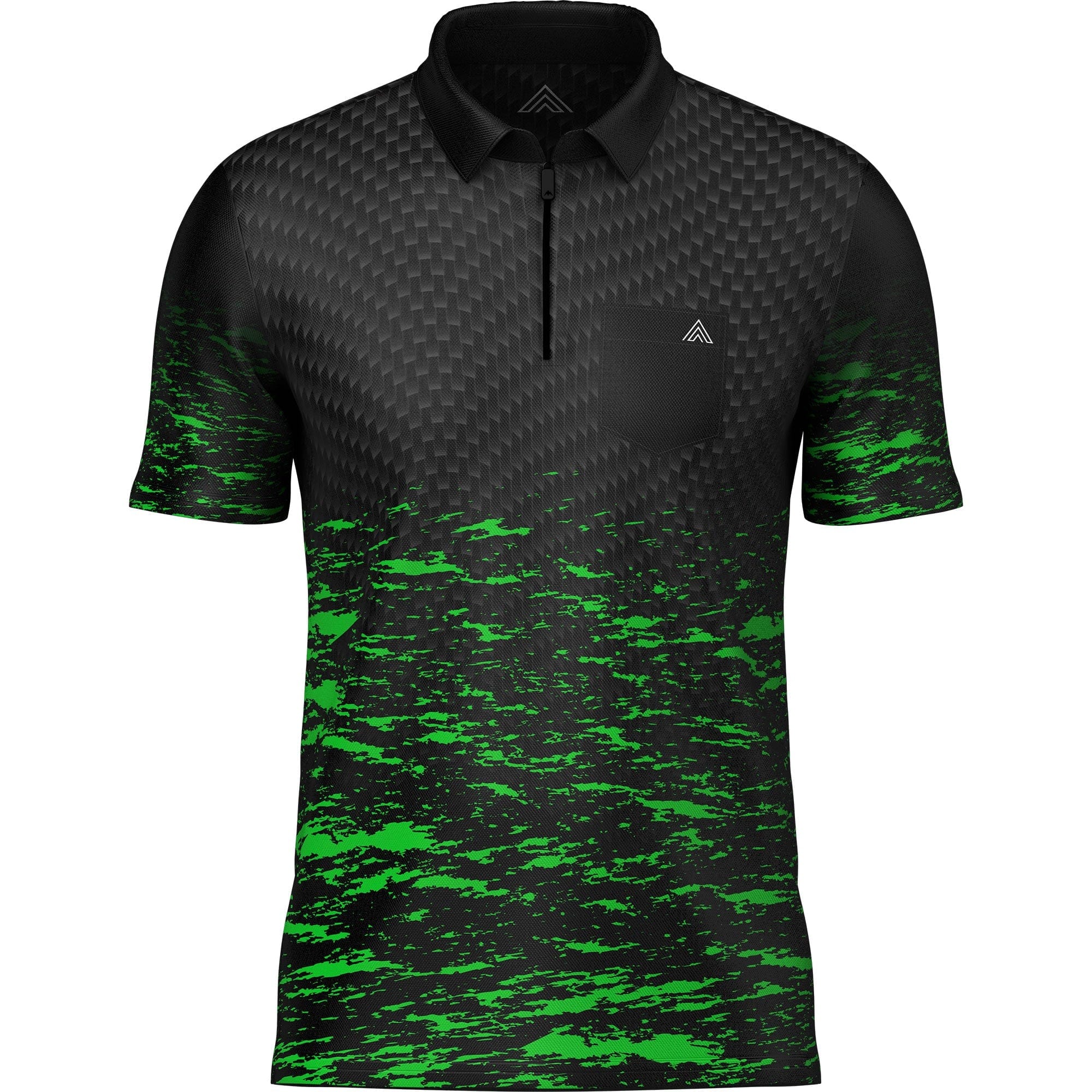 Arraz Lava Dart Shirt - with Pocket - Black & Green - Image 2