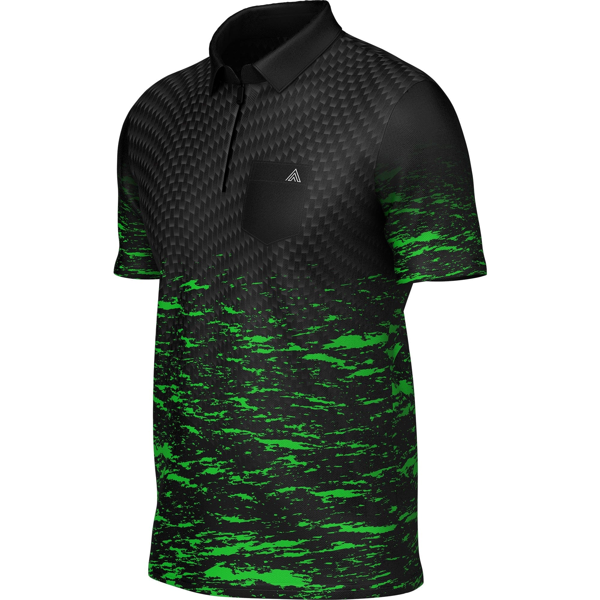 Arraz Lava Dart Shirt - with Pocket - Black & Green - Image 5