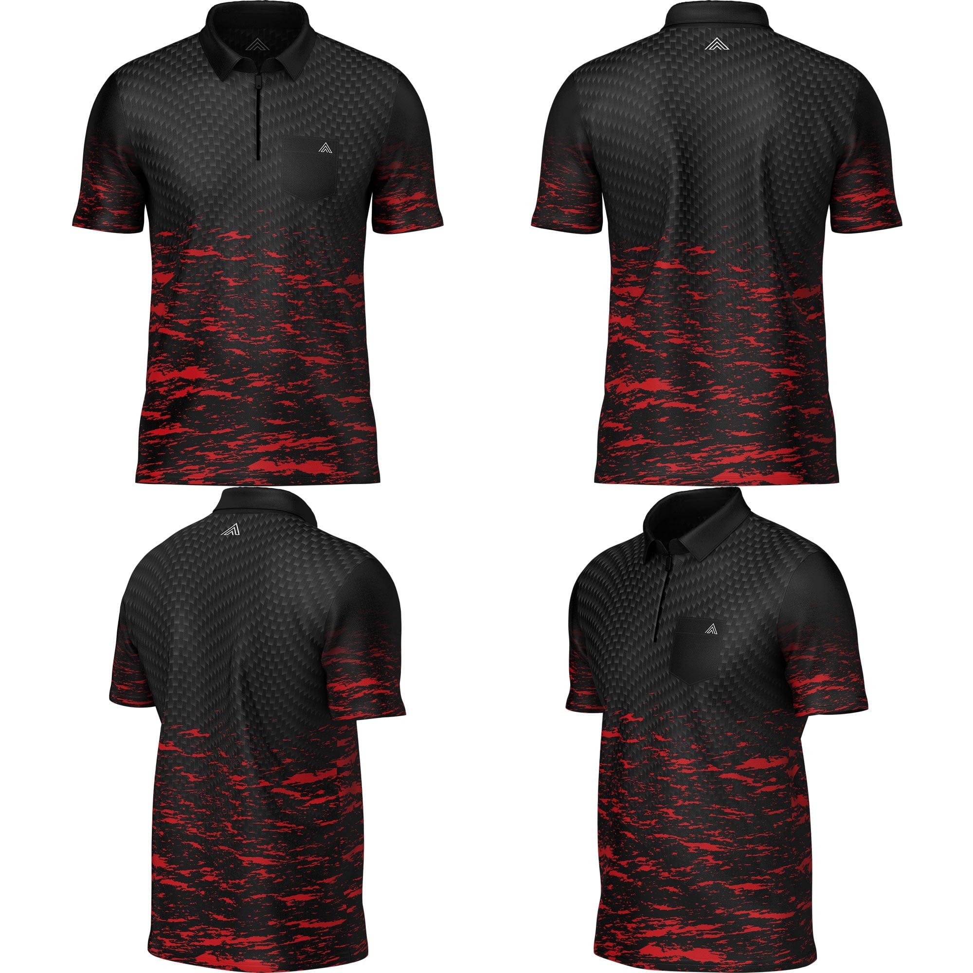 Arraz Lava Dart Shirt - with Pocket - Black & Red - Image 7