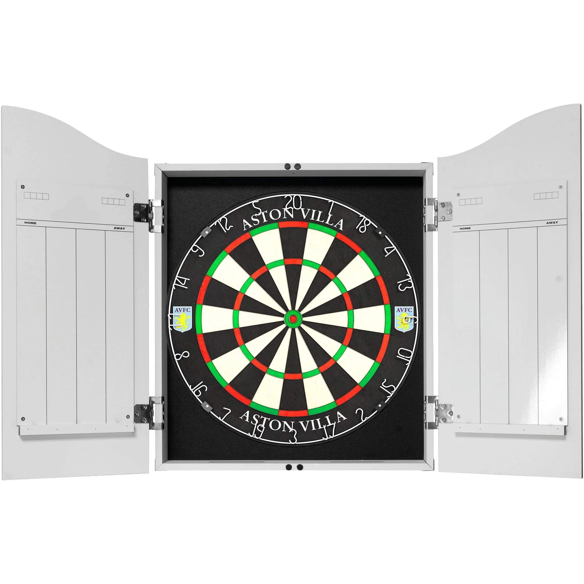 Aston Villa FC Dartboard Cabinet - Official Licensed - AVFC - C4 - White - Geo Design - Image 3