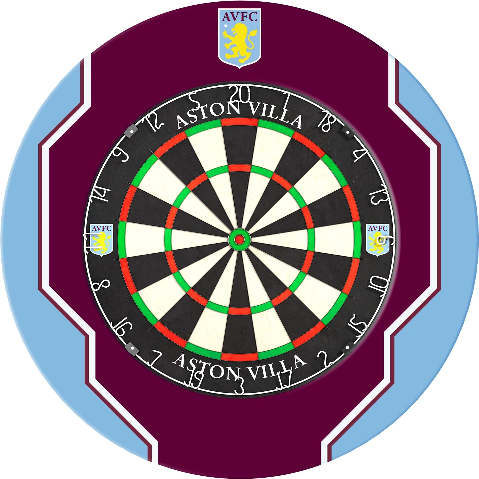Aston Villa FC Dartboard Surround - Official Licensed - AVFC - S4 - Geo Design - Image 3