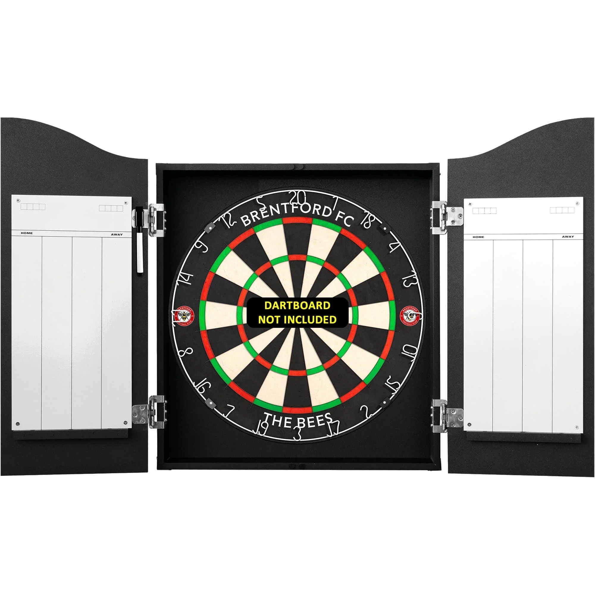 Brentford FC - Official Licensed - The Bees - Dartboard Cabinet - C1 - Black - Crest - Image 4