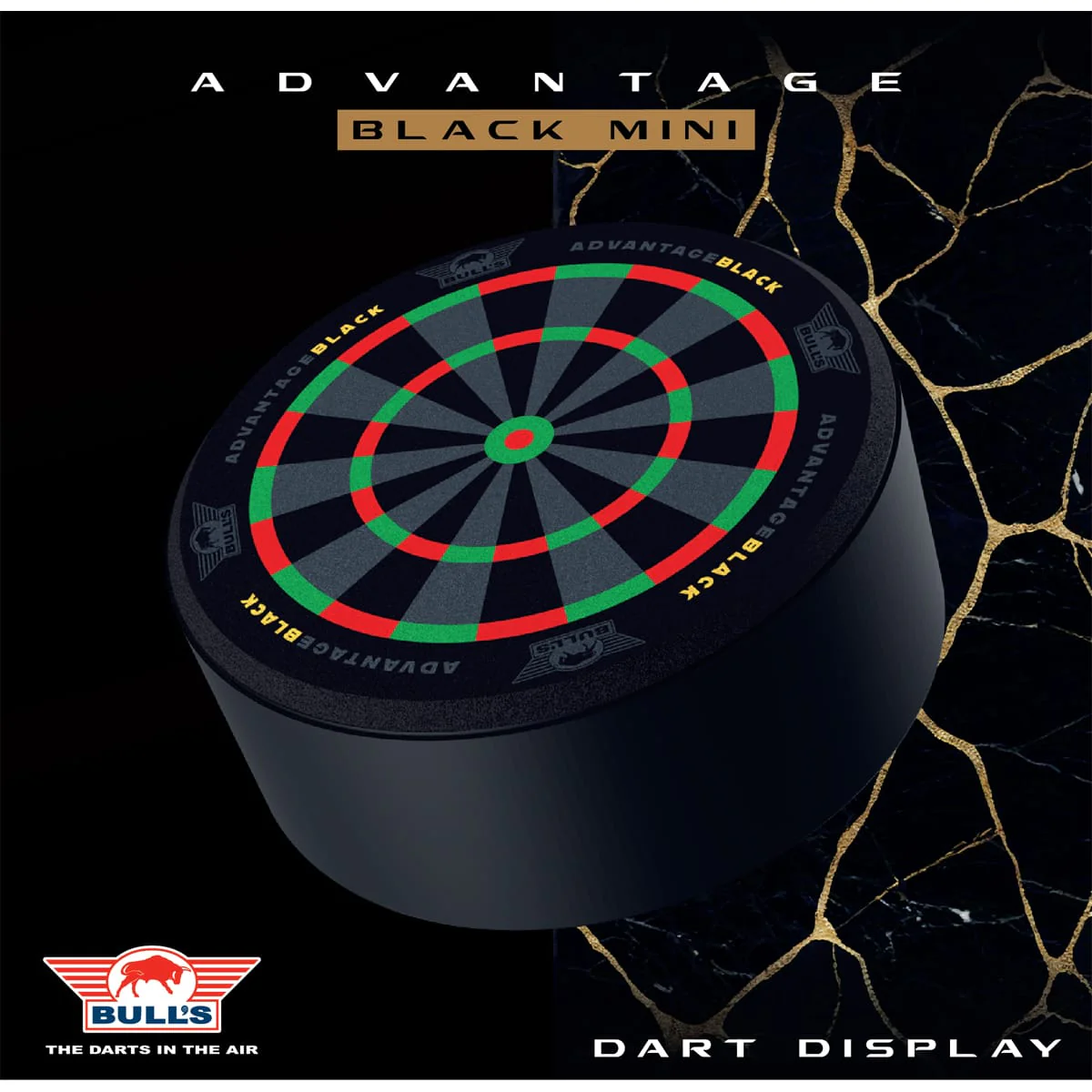 Bulls Advantage Black - Mini Dartboard Display - Image 2