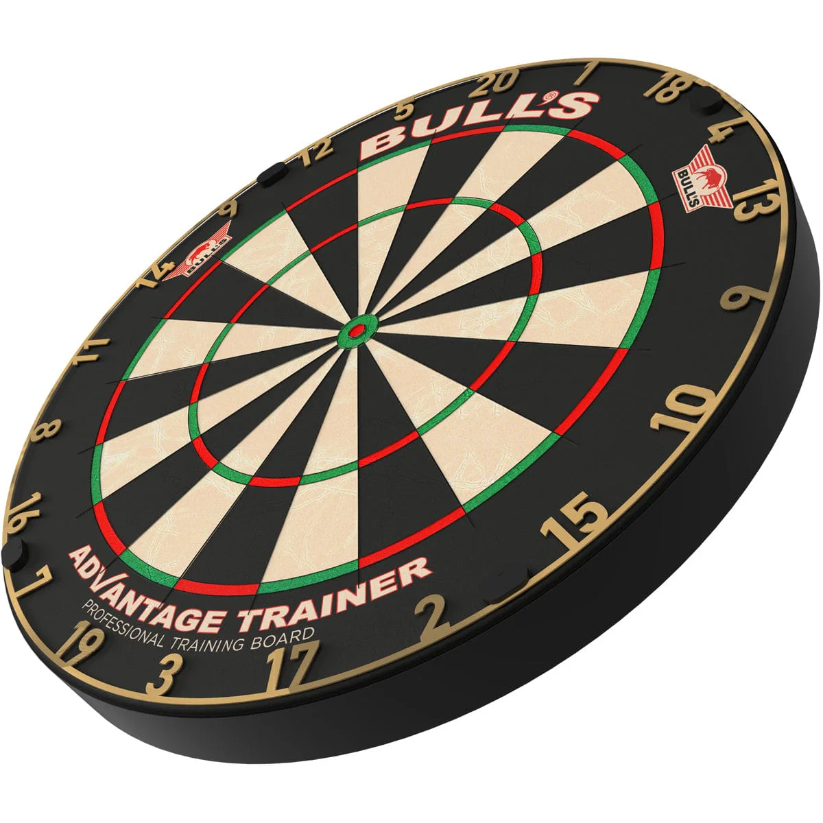 Bulls Advantage Trainer Dartboard - Thinner Doubles & Trebles - Gold - Image 3