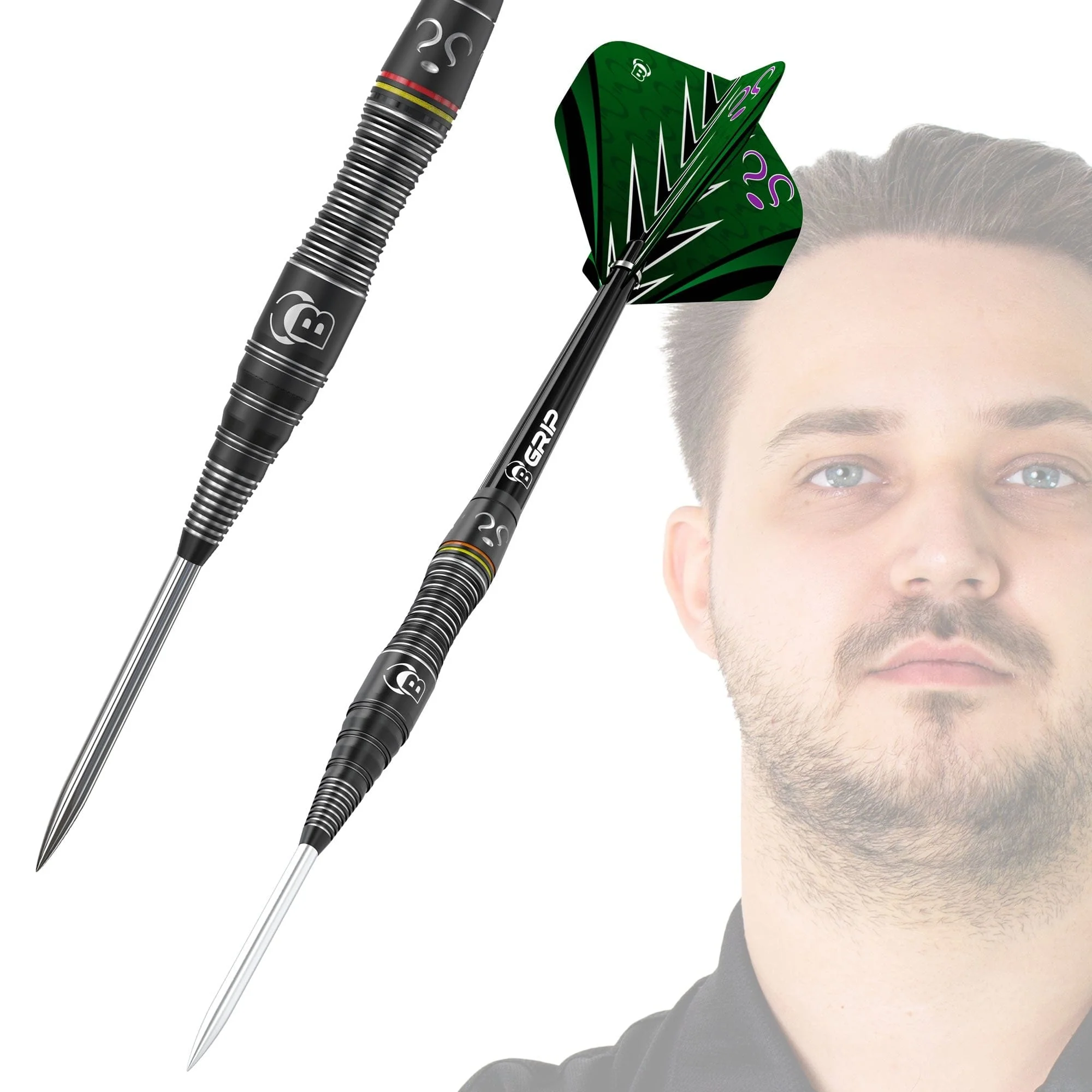 BULL'S Brian Raman Darts - Steel Tip - 90% Tungsten - Black Titanium - Image 4