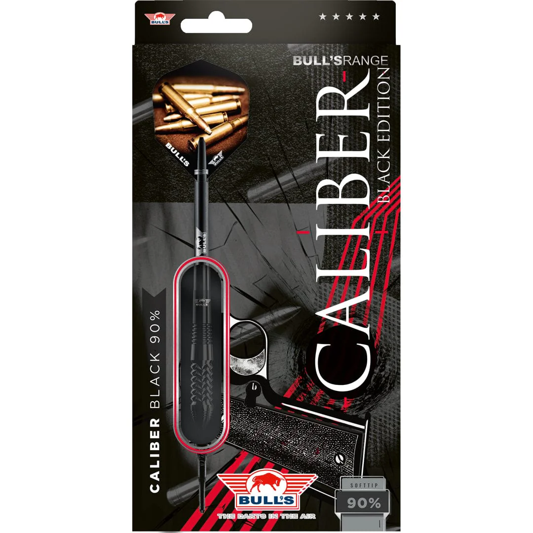 Bulls Caliber Black Darts - Soft Tip - 90% Tungsten - Image 4