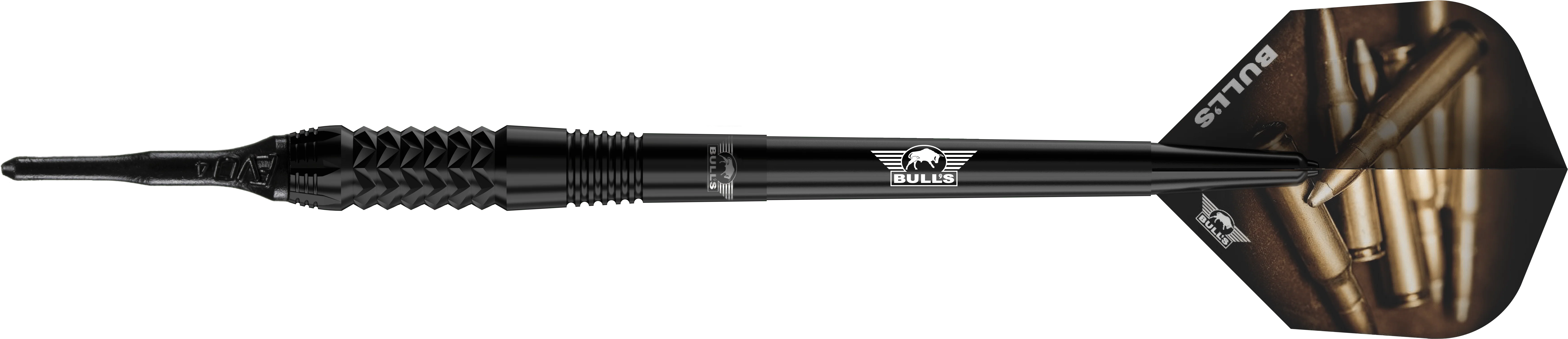 Bulls Caliber Black Darts - Soft Tip - 90% Tungsten - Image 5