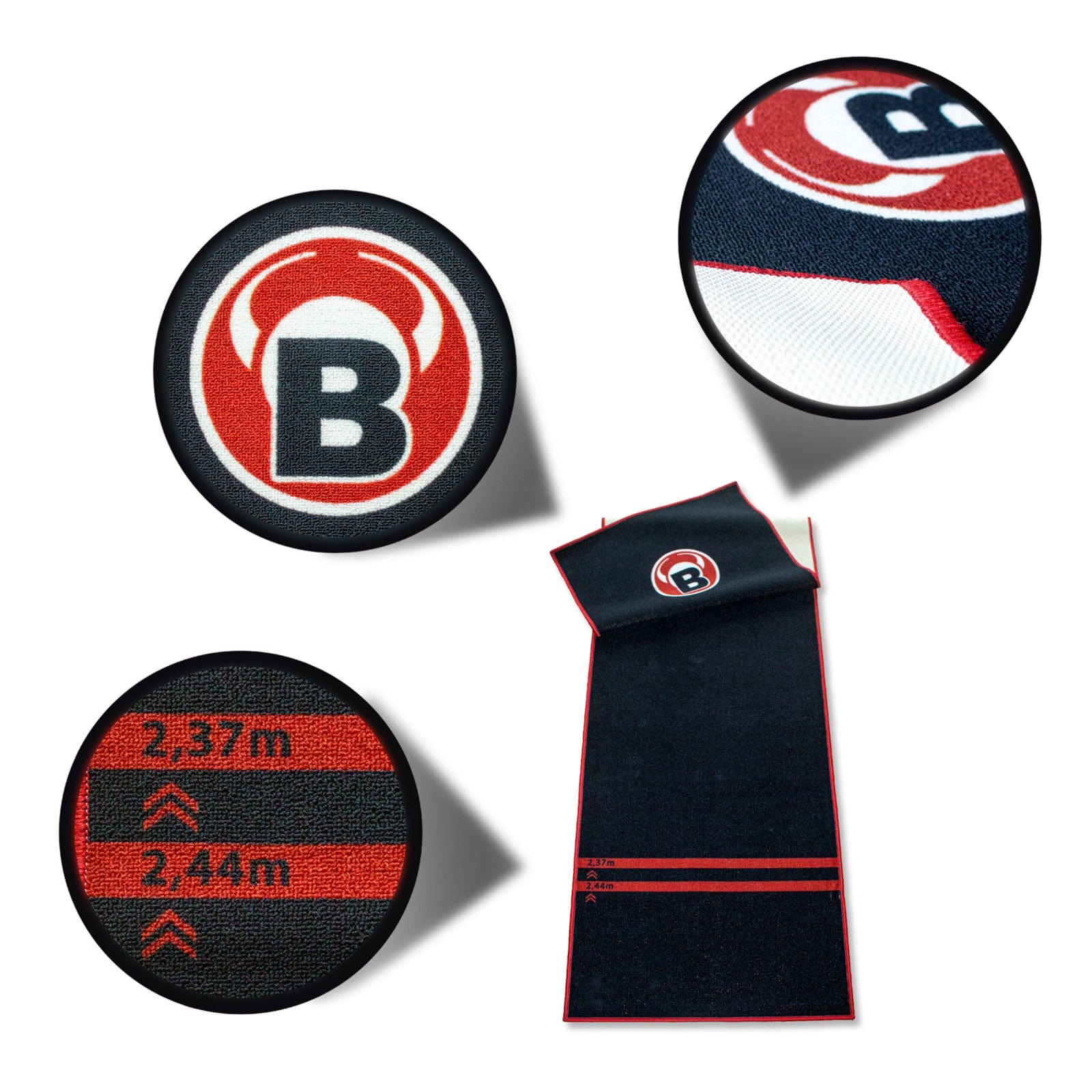 BULL'S Carpet Darts Mat 170 - Black - Image 3