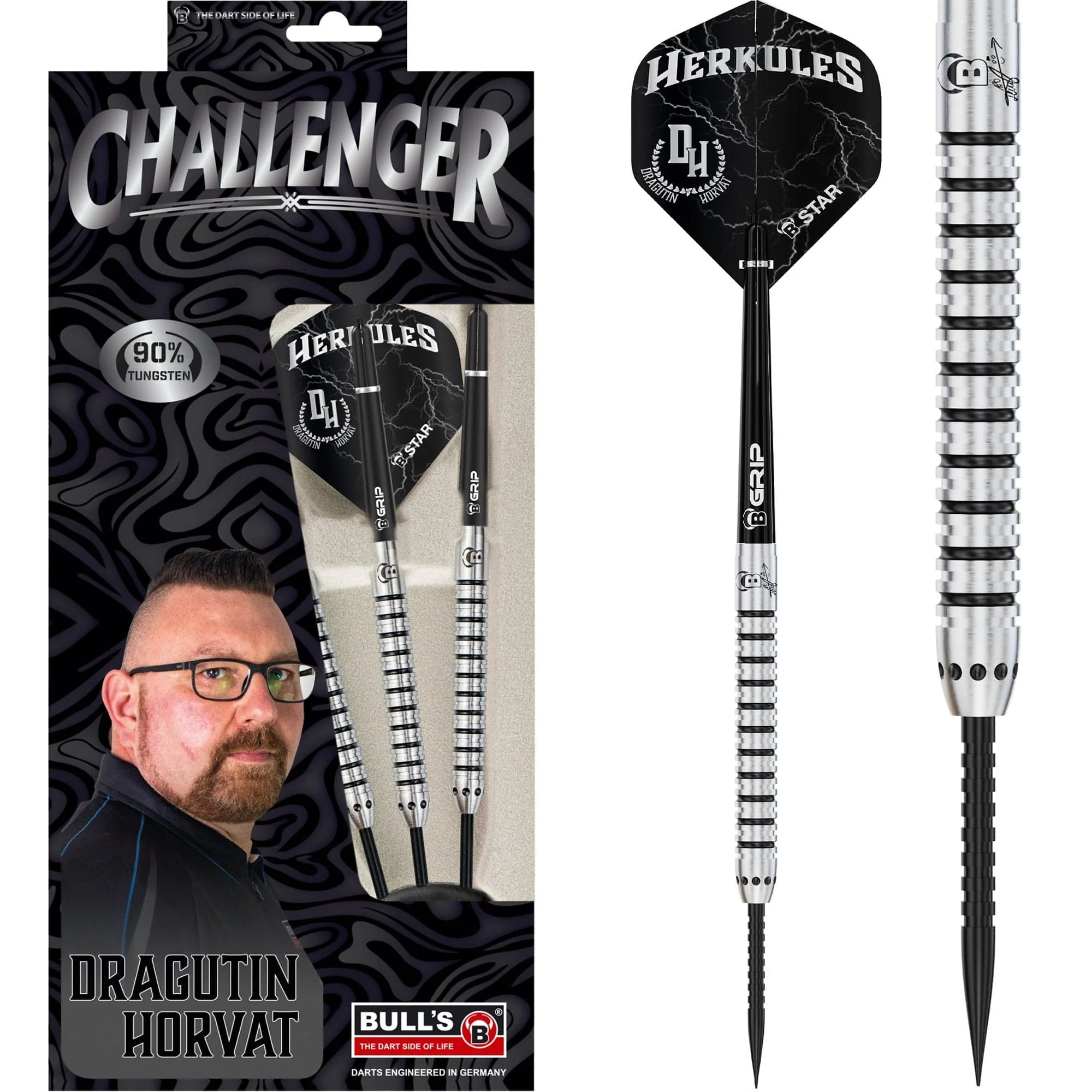 BULL'S Challenger Darts - Steel Tip - Dragutin Horvat - 21g