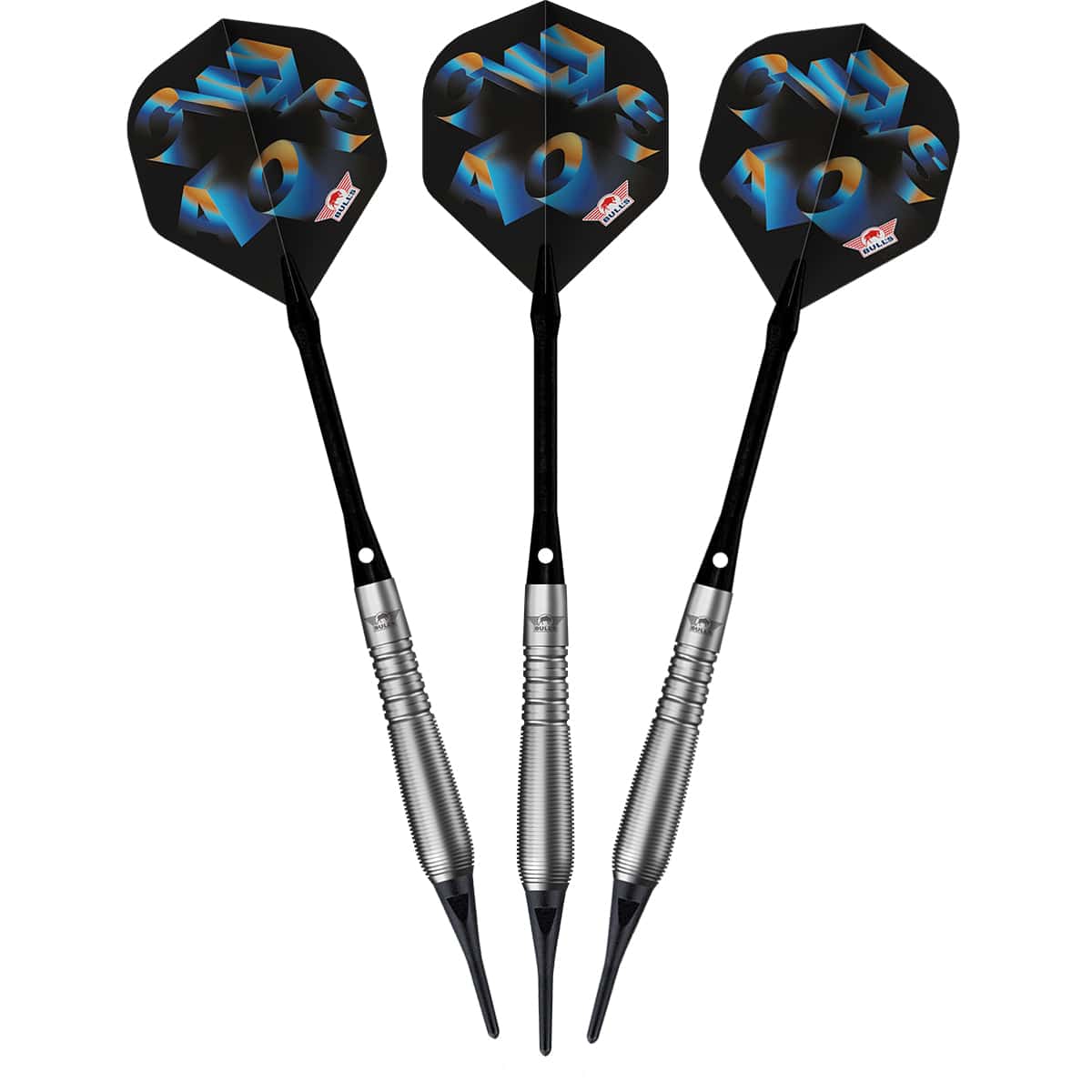 Bulls Chaos Darts - Soft Tip - 90% Tungsten - Blue - Image 2