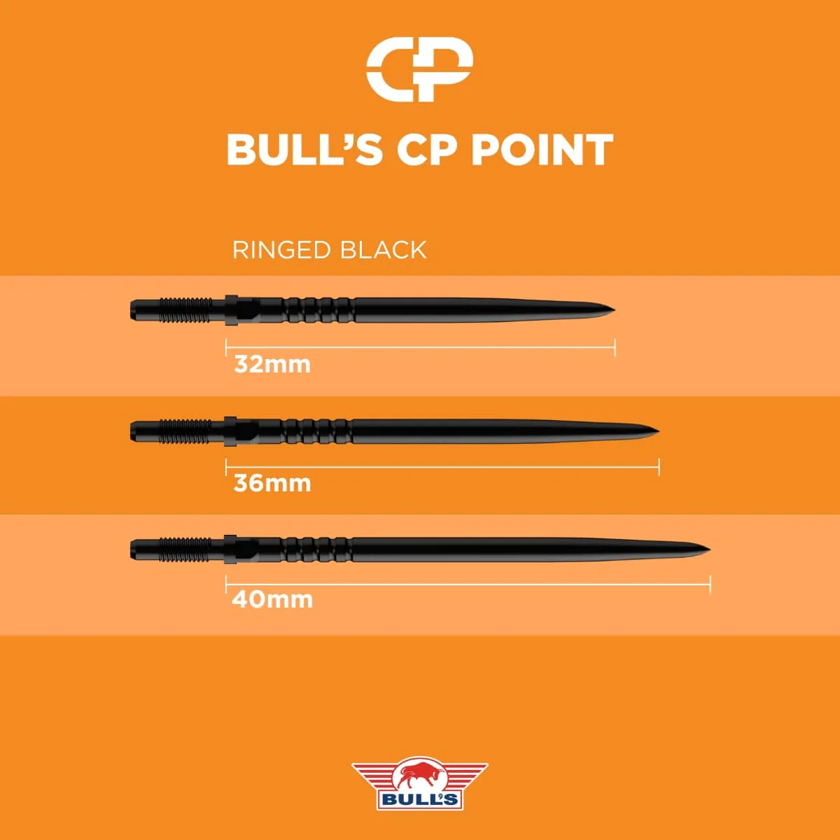 Bulls CP Dart Points - Steel Tip - Ringed - Image 4