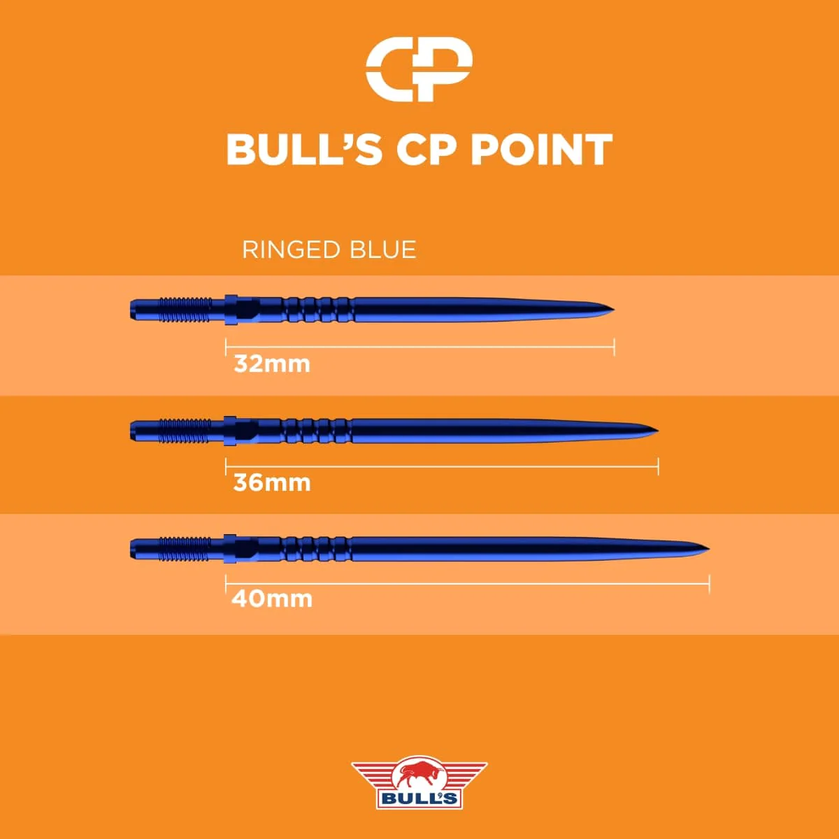 Bulls CP Dart Points - Steel Tip - Ringed - Image 5