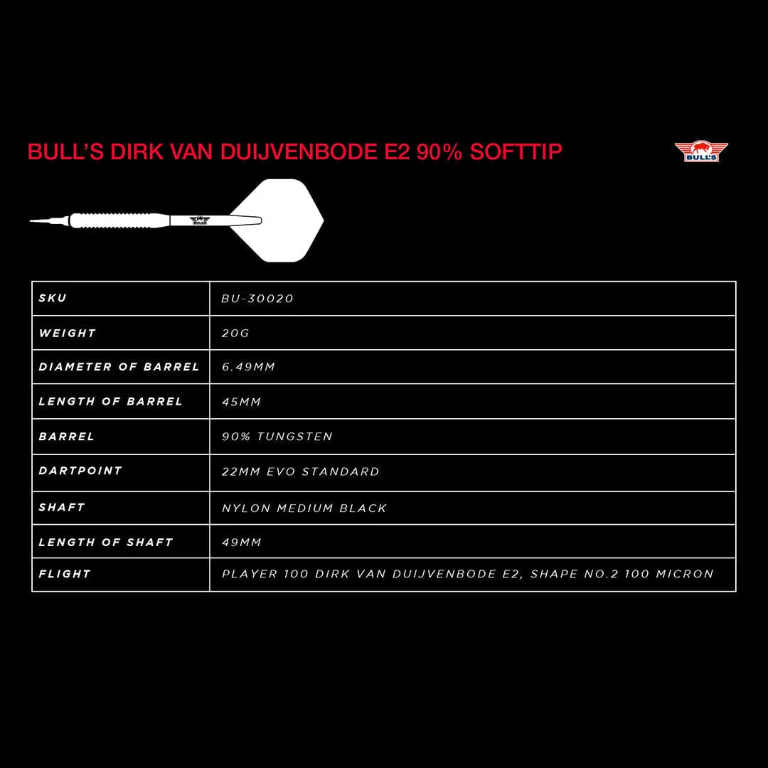 Bulls Dirk van Duijvenbode Darts - Soft Tip - E2 - Image 4