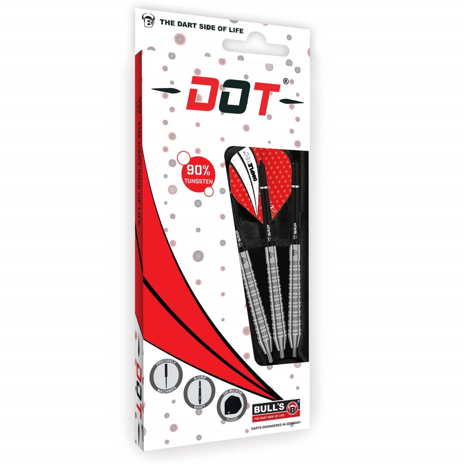 BULL'S Dot D3 Darts - Steel Tip - 90% Tungsten - Twin Ring - Image 3