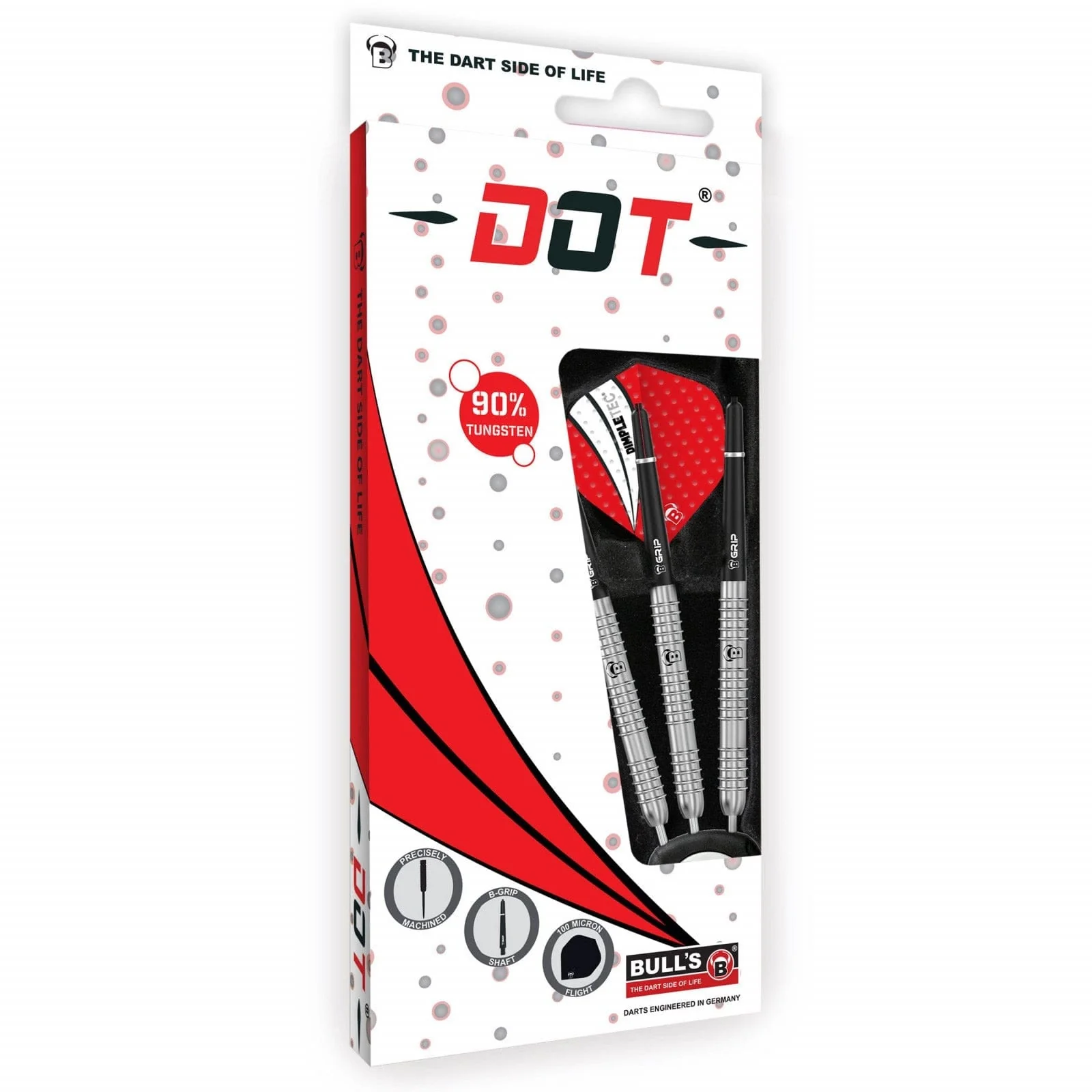 BULL'S Dot D8 Darts - Steel Tip - 90% Tungsten - Outer Grip - Image 4