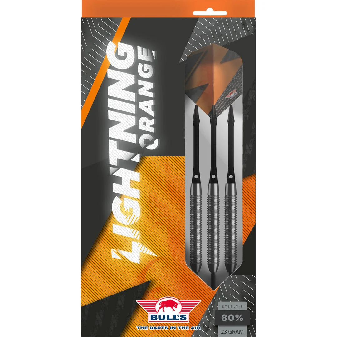 Bulls Lightning Orange Darts - Steel Tip - 80% Tungsten - Image 5