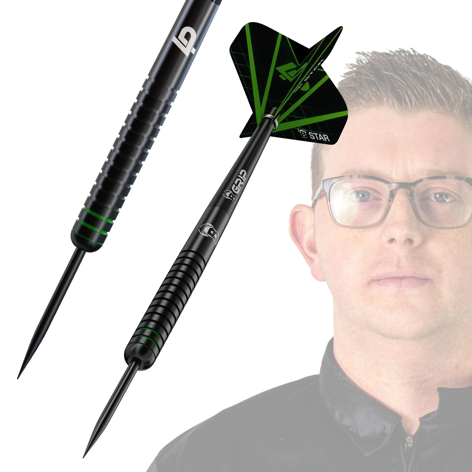BULL'S Luc Peters Darts - Steel Tip - 90% Tungsten - Black Titanium - Image 2