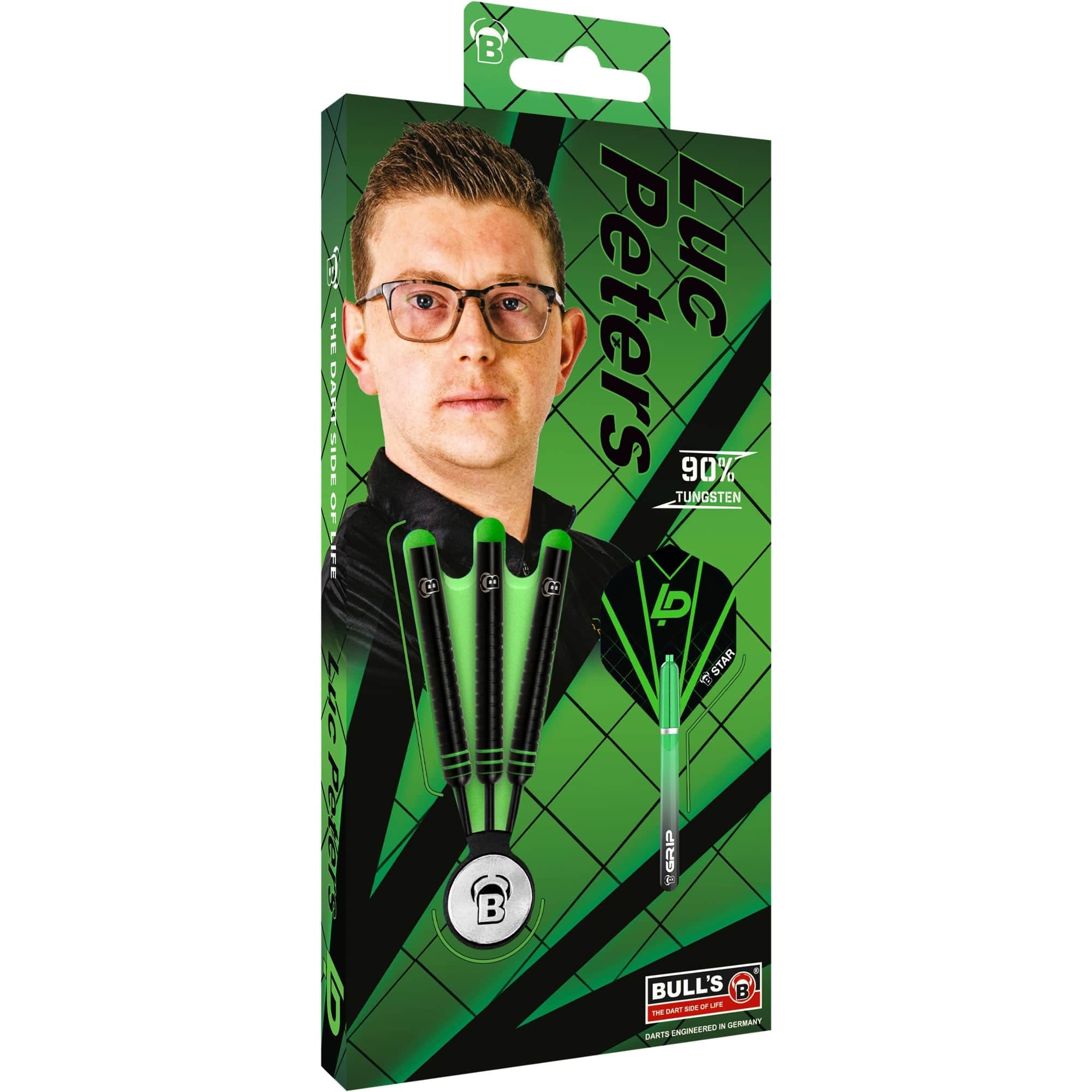 BULL'S Luc Peters Darts - Steel Tip - 90% Tungsten - Black Titanium - Image 4