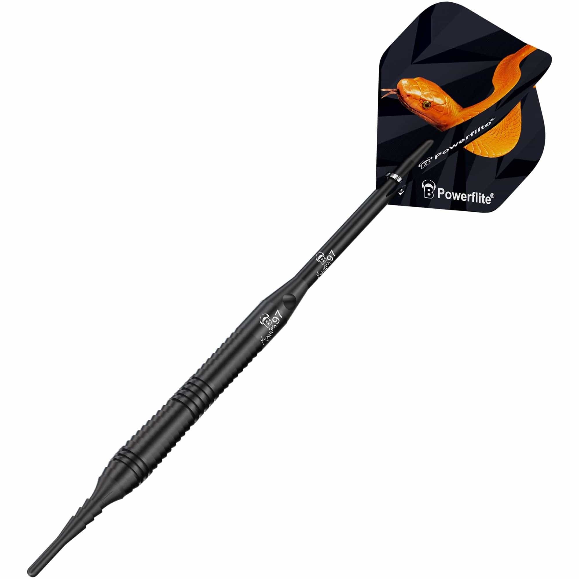 BULL'S Mamba 97 Darts - Soft Tip - M5 - Black Titanium - Image 2