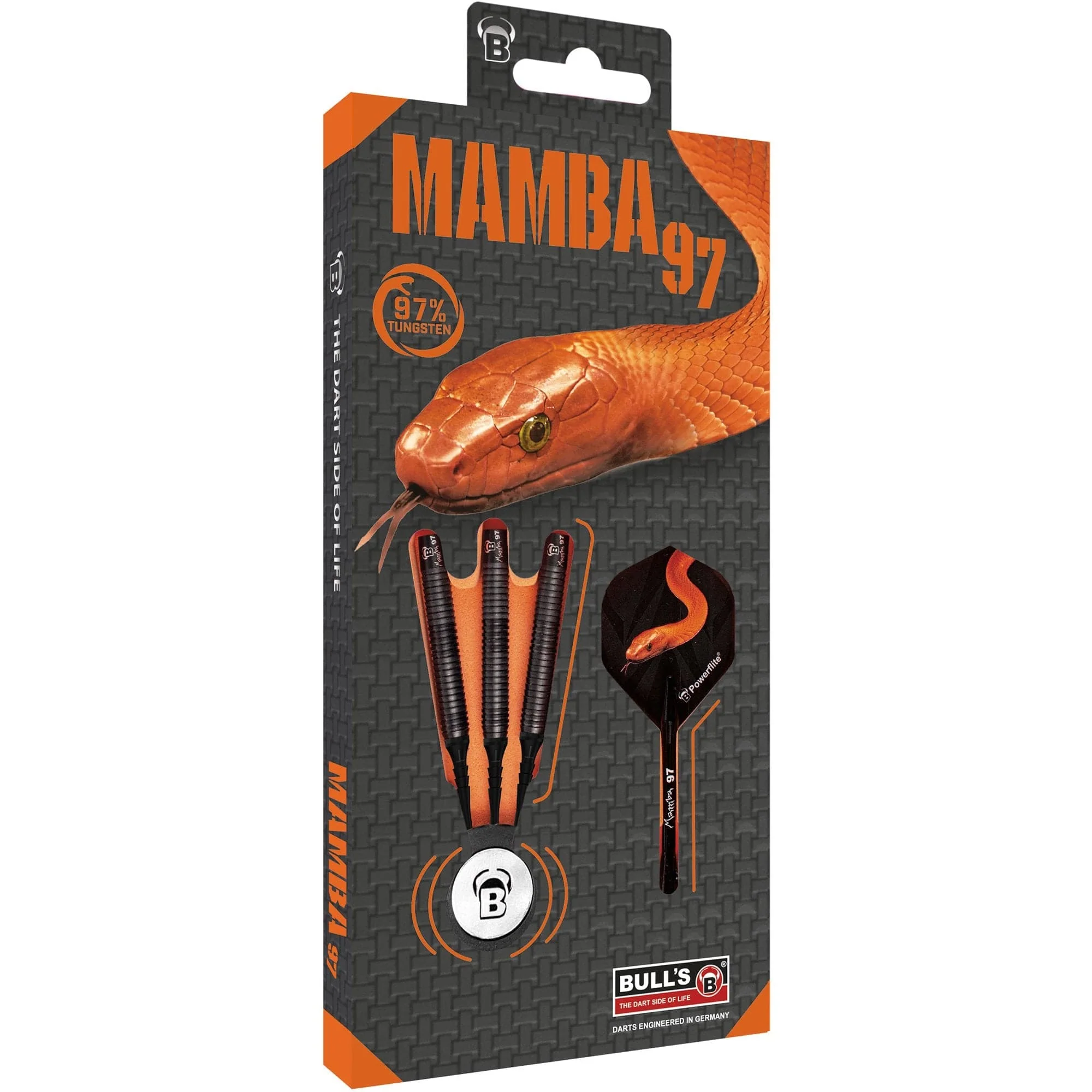 BULL'S Mamba 97 Darts - Soft Tip - M5 - Black Titanium - Image 3