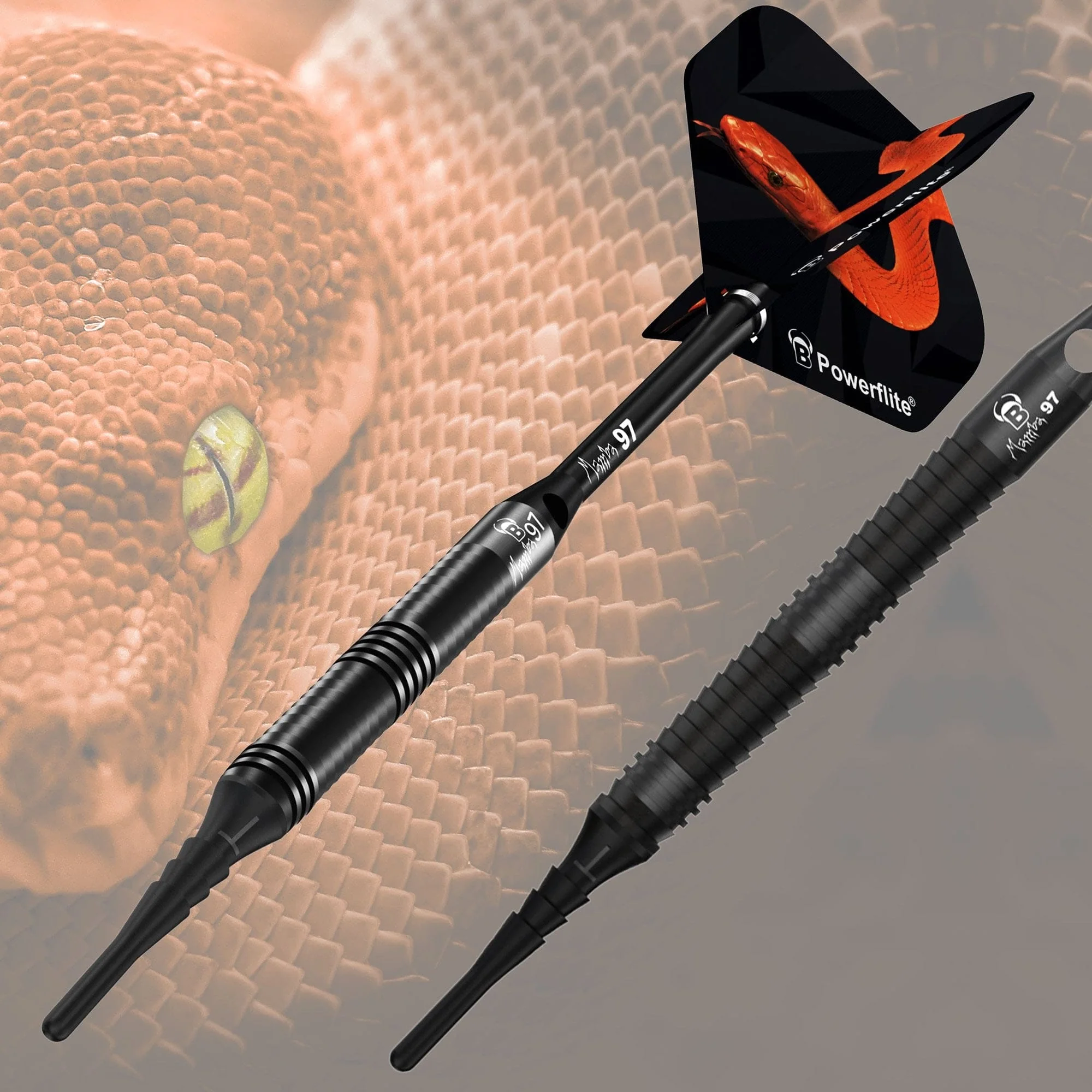 BULL'S Mamba 97 Darts - Soft Tip - M5 - Black Titanium - Image 4