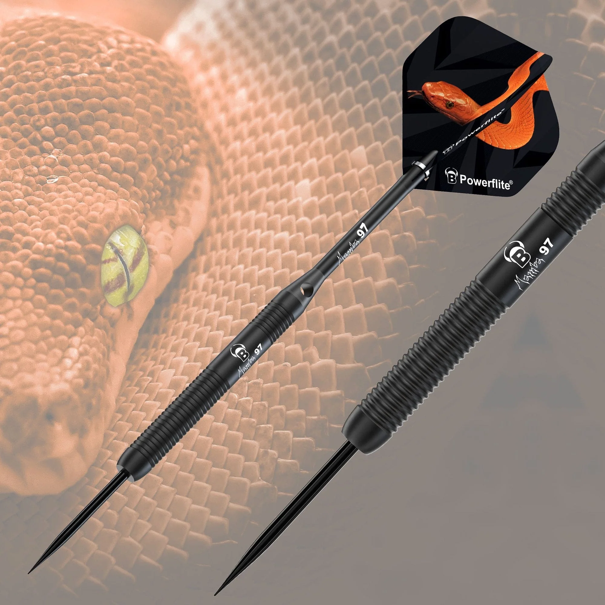 BULL'S Mamba 97 Darts - Steel Tip - M1 - Black Titanium - Image 4