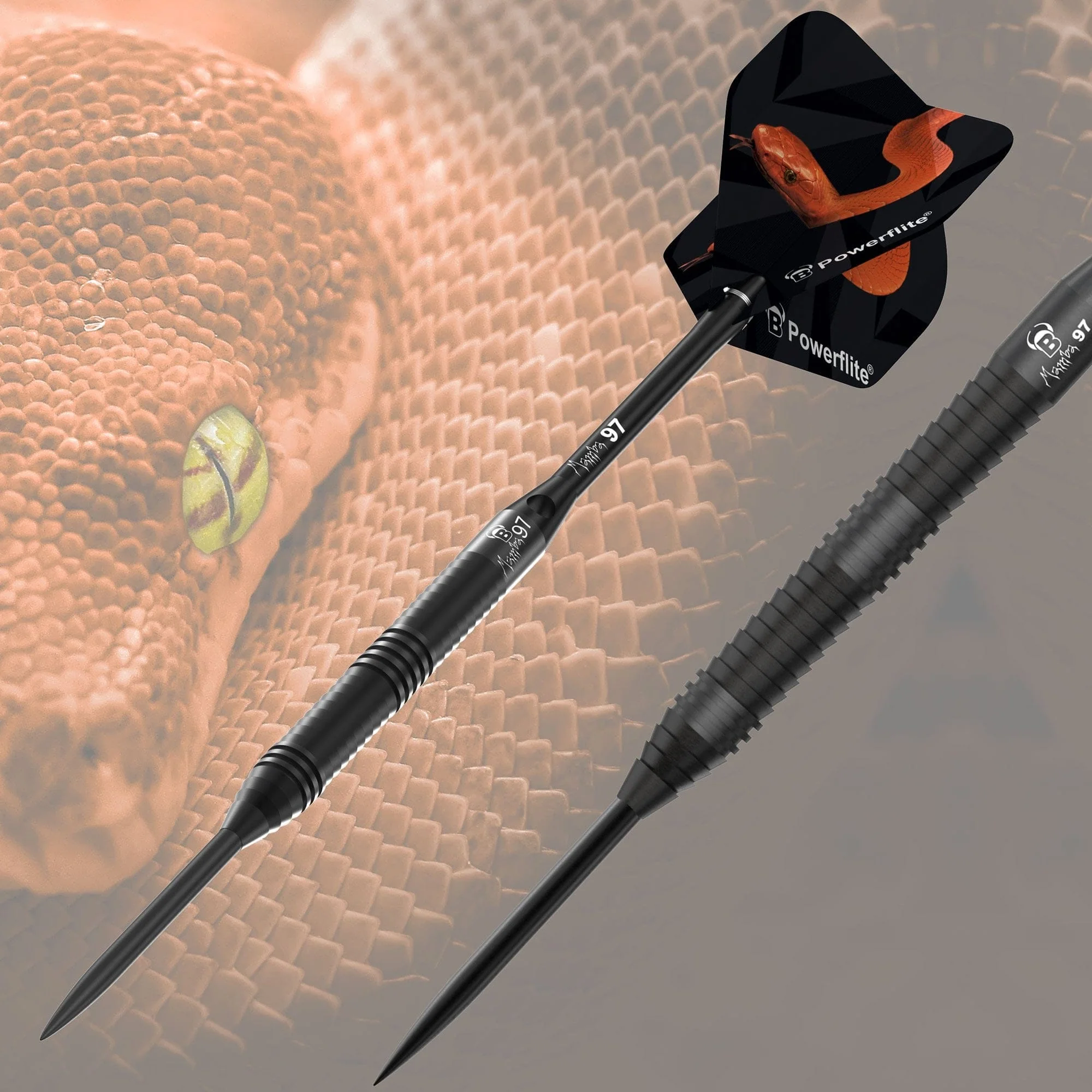 BULL'S Mamba 97 Darts - Steel Tip - M5 - Black Titanium - Image 4