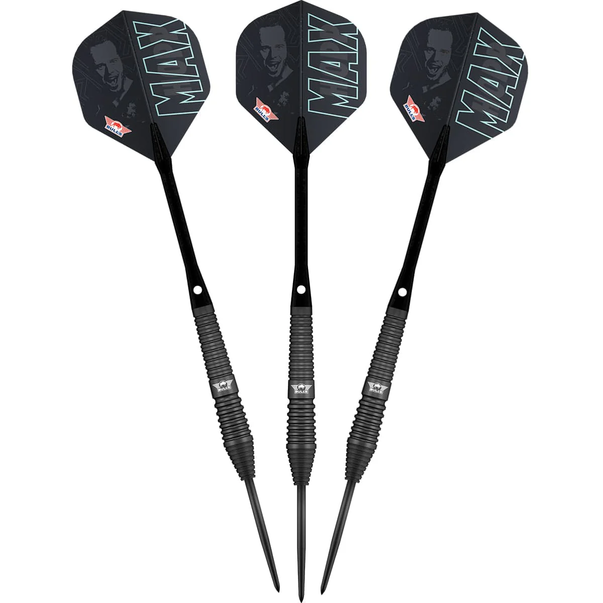 Bulls Max Hopp Darts - Steel Tip - 80% Tungsten - Black - Image 2