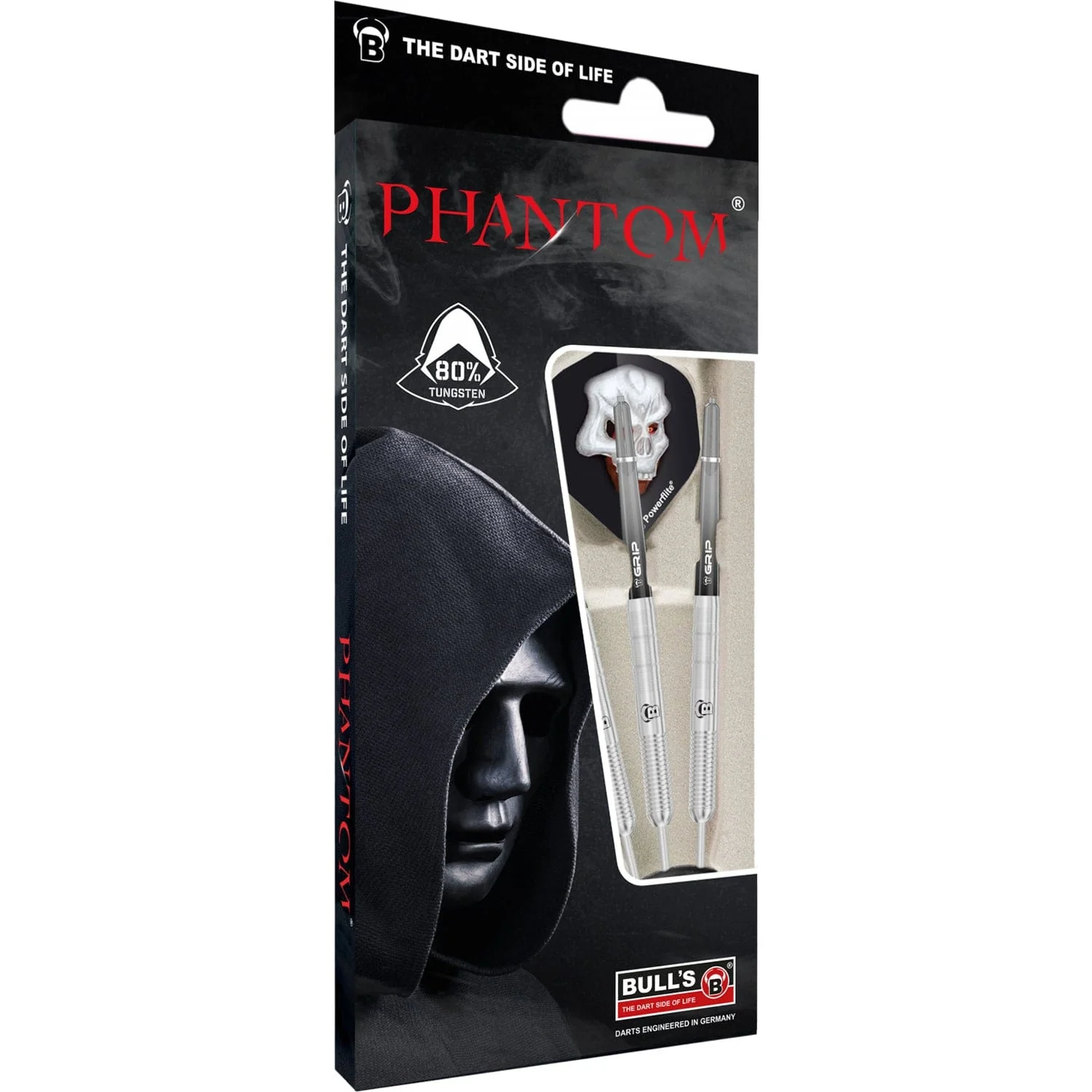 BULL'S Phantom PT1 Darts - Steel Tip - 80% Tungsten - Front Shark - Image 3
