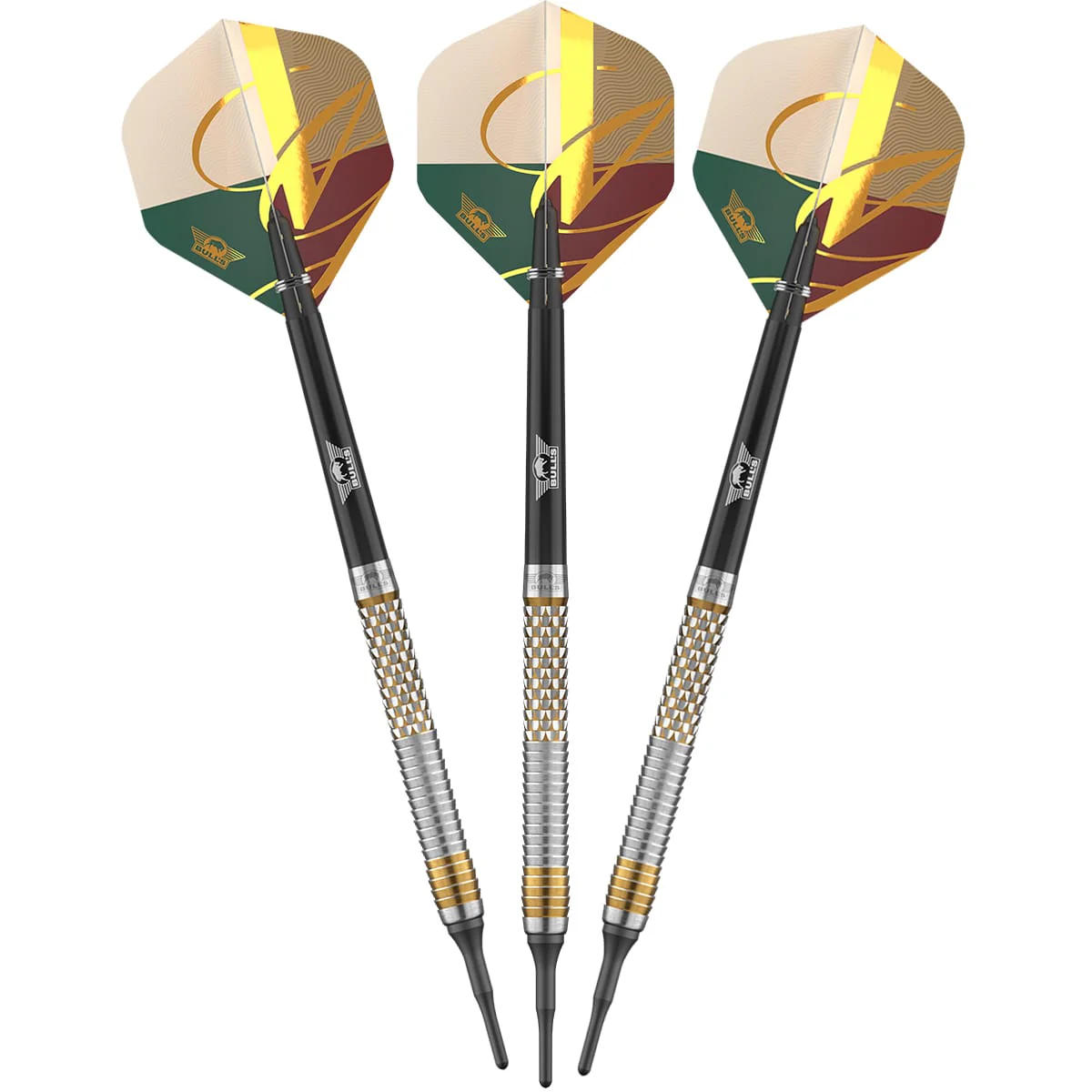 Bulls Vintago CP Darts - Soft Tip - 90% Tungsten - Shark - Image 2