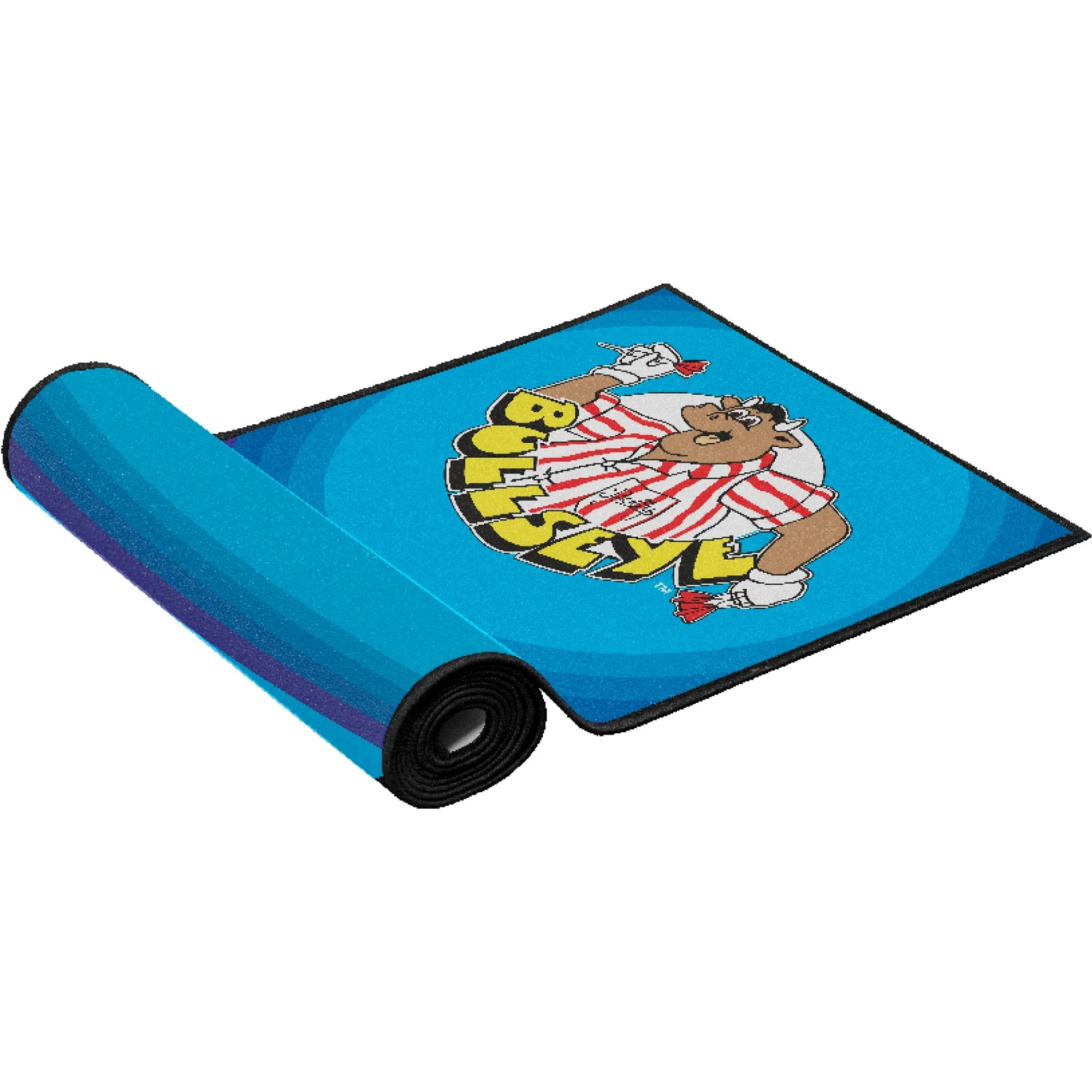 Bullseye Carpet Darts Mat - Non Slip Back - Blue with Bully Logo - Image 2