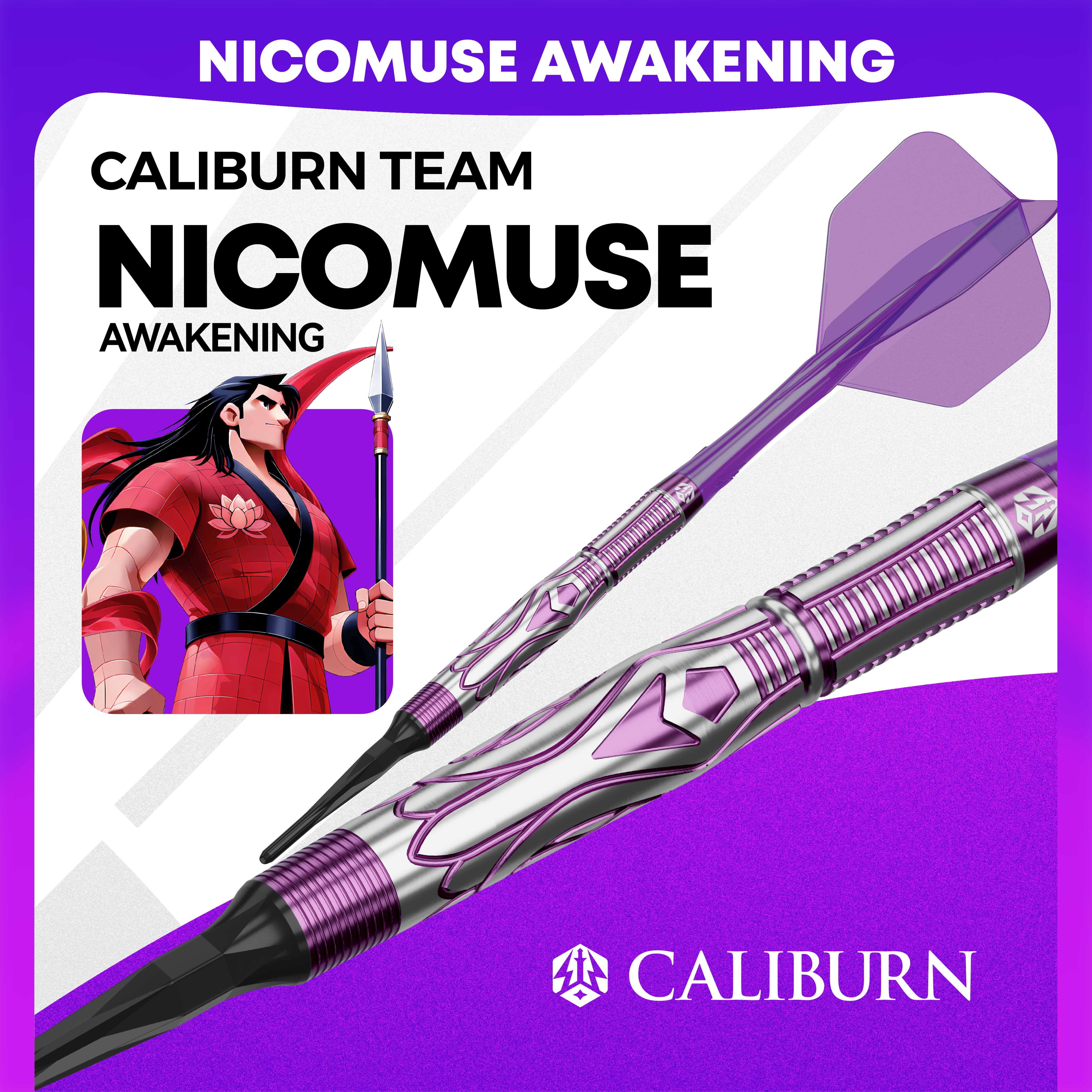 Caliburn Awakening Darts - Soft Tip - 90% Tungsten - Nicomuse - Image 5