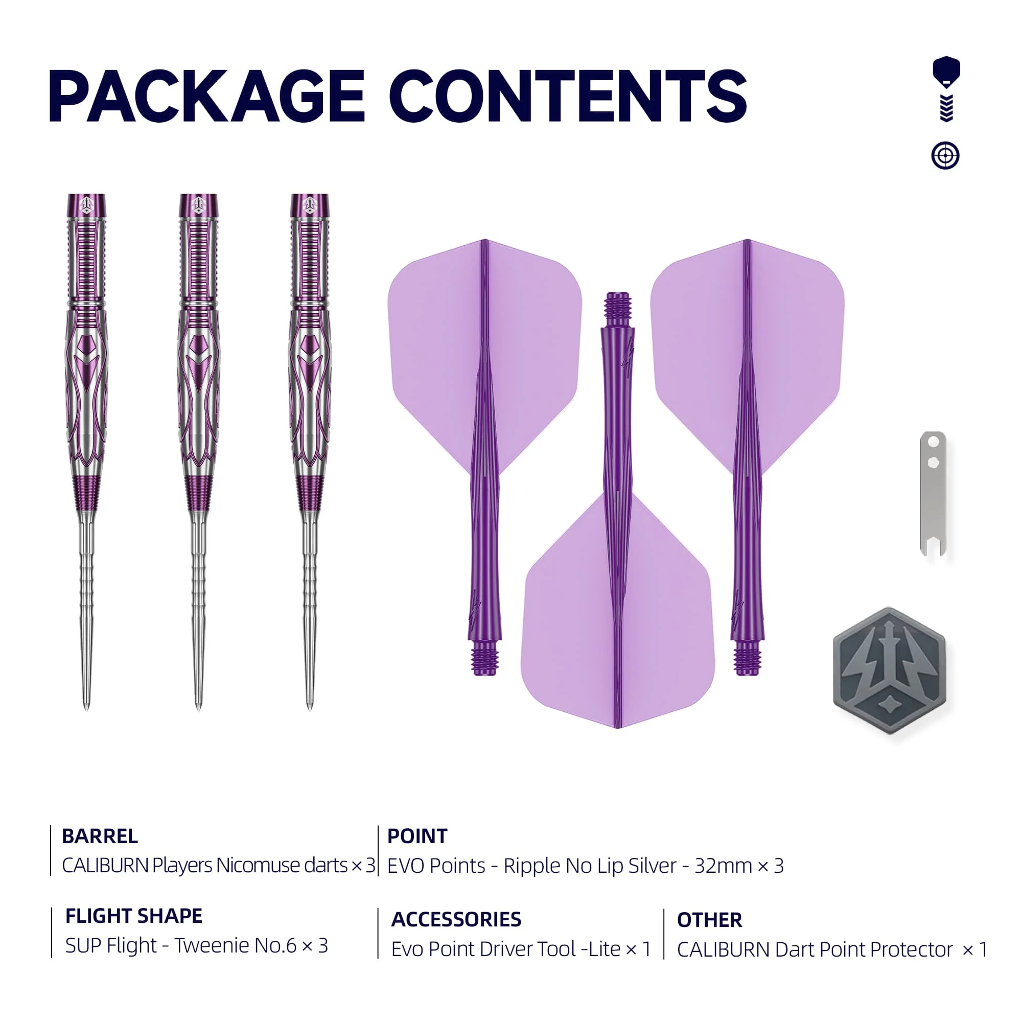 Caliburn Awakening Darts - Steel Tip - 90% Tungsten - Nicomuse - Image 3