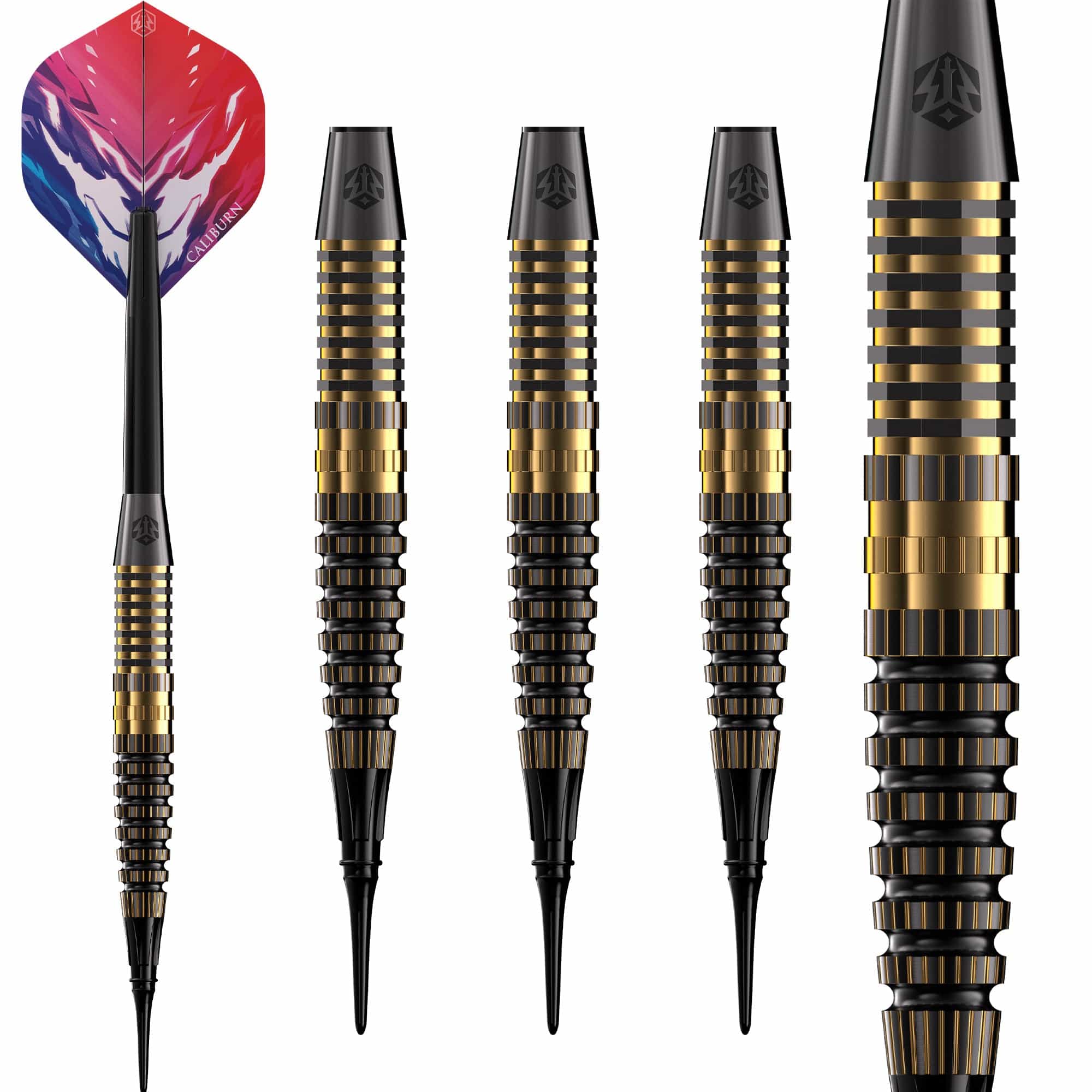 Caliburn Combo Darts - Soft Tip - Brass - C3 - 20g - Image 4