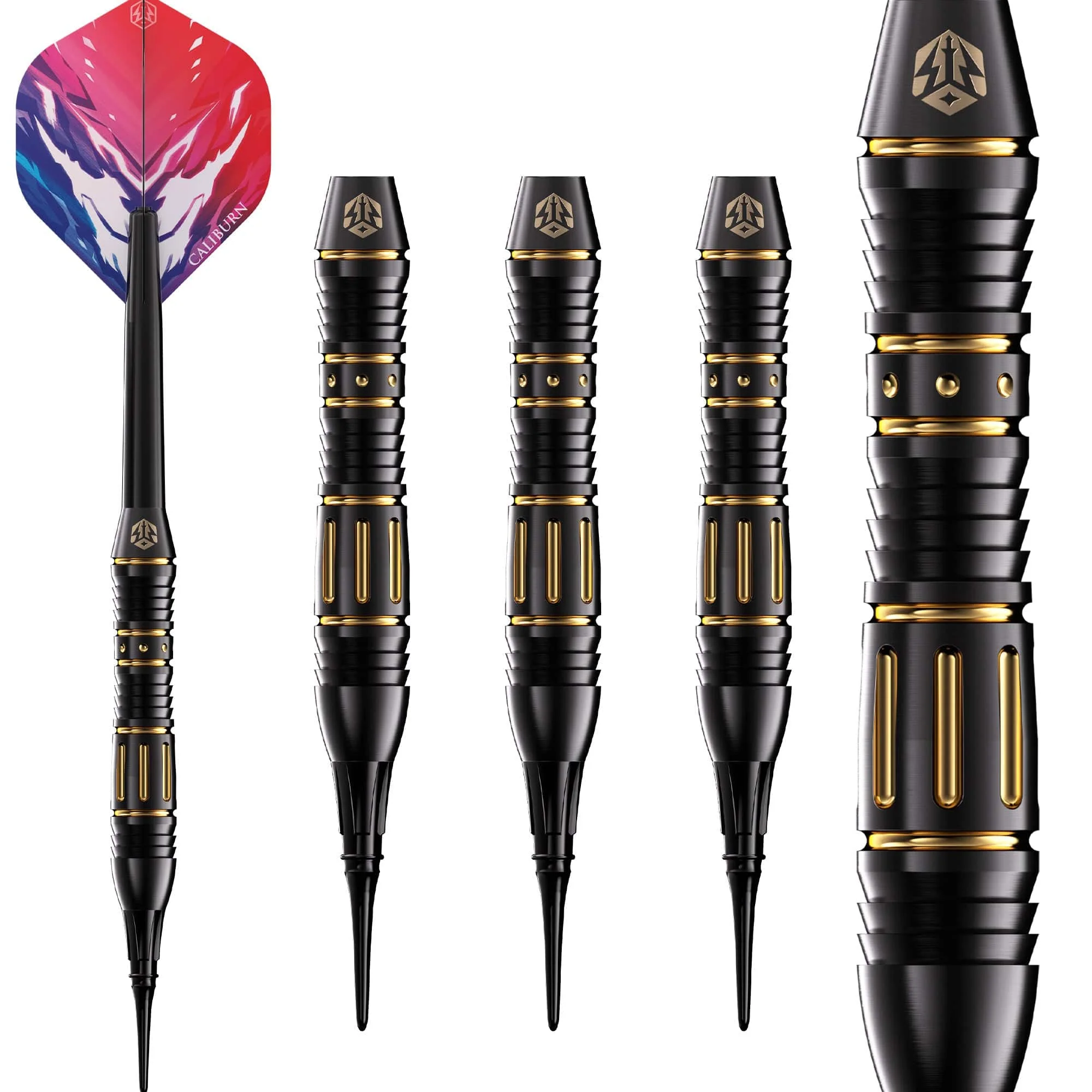 Caliburn Combo Darts - Soft Tip - Brass - C4 - 20g - Image 4