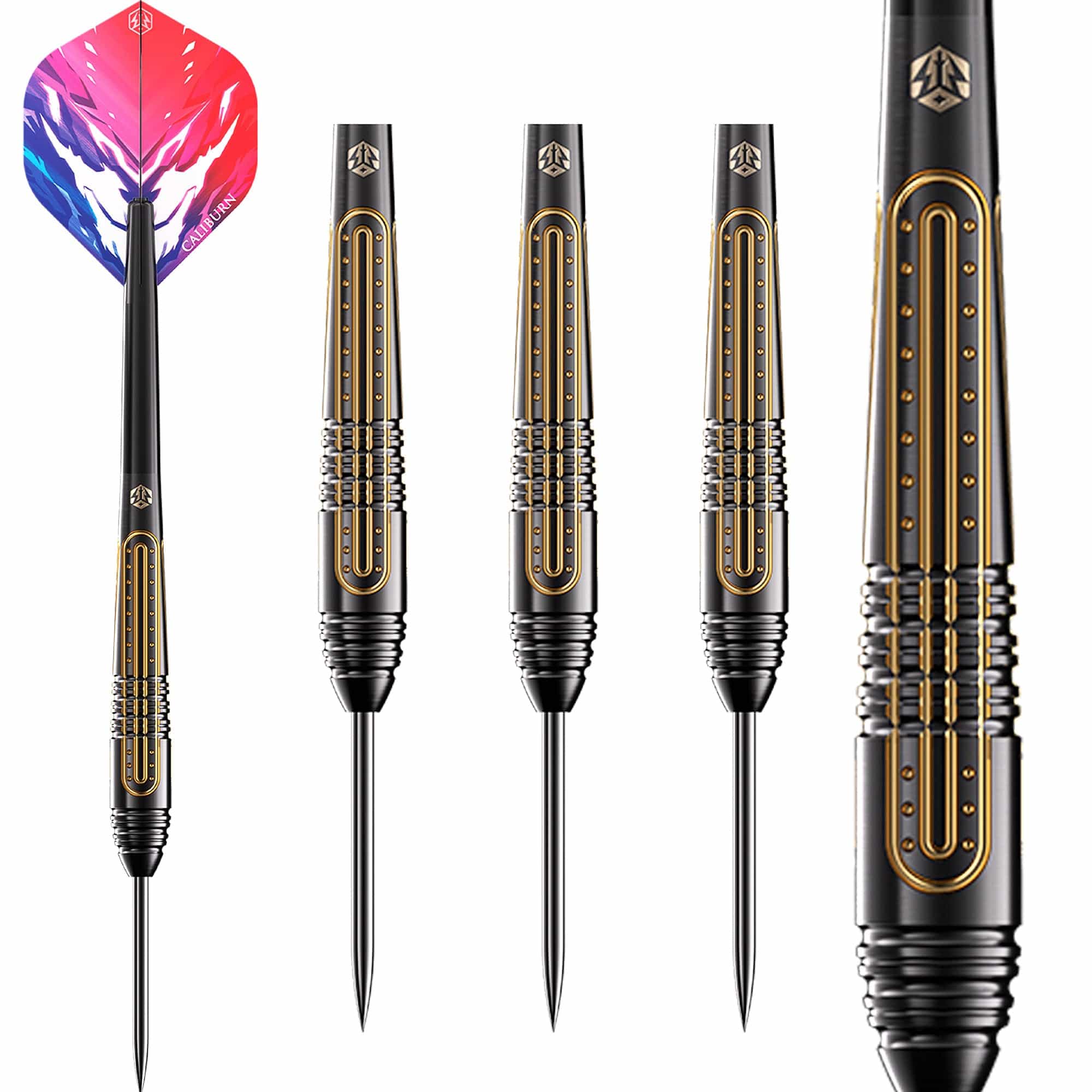 Caliburn Combo Darts - Steel Tip - Brass - C1 - 21g - Image 4