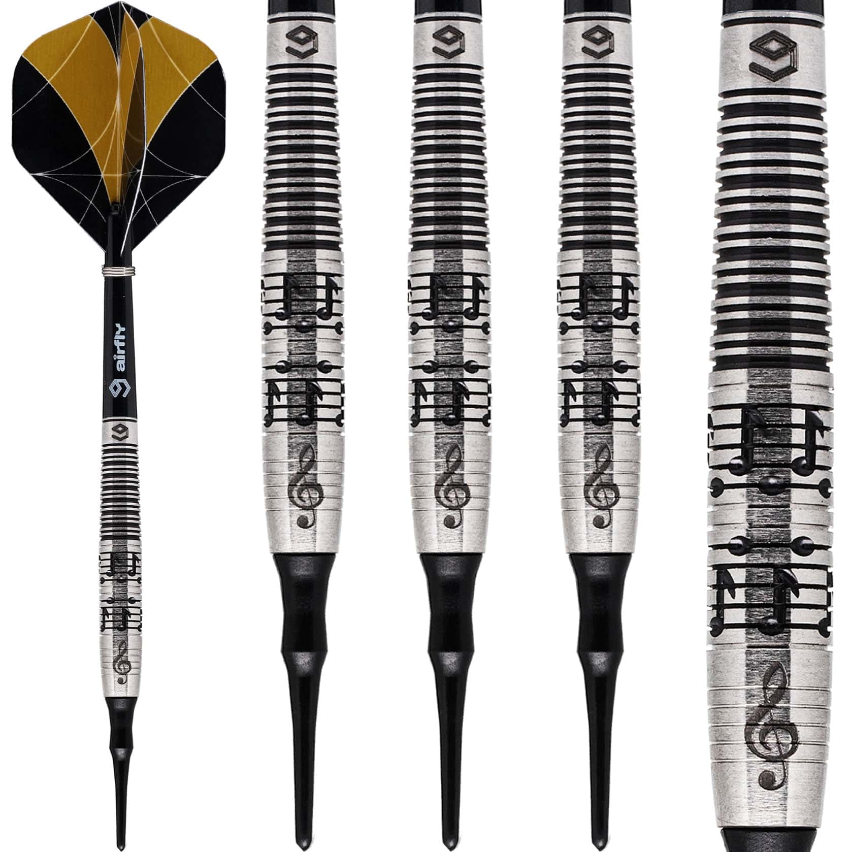Caliburn Player Darts - Soft Tip - 90% - Black Rings - Melody - Image 2
