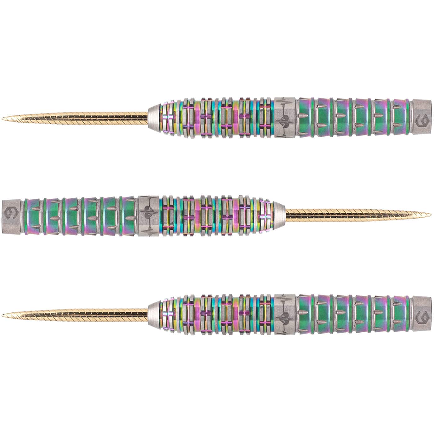 Caliburn Player Darts - Steel Tip - 95% - Rainbow Coating - Raine - Image 4