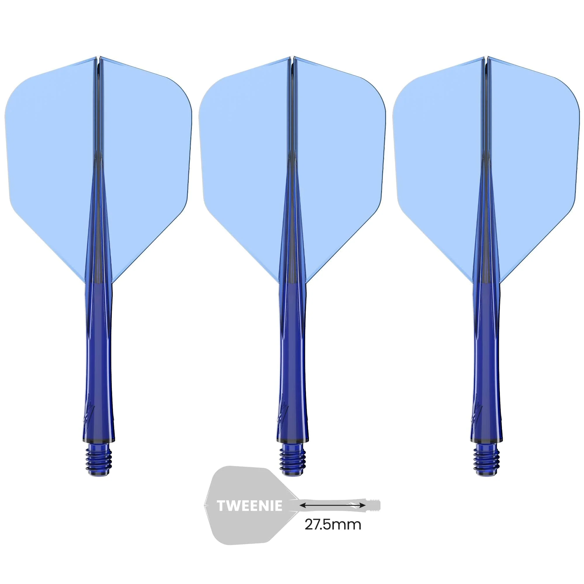 Caliburn SUP Flights - Moulded Flight & Shaft - Standard No6 - Blue