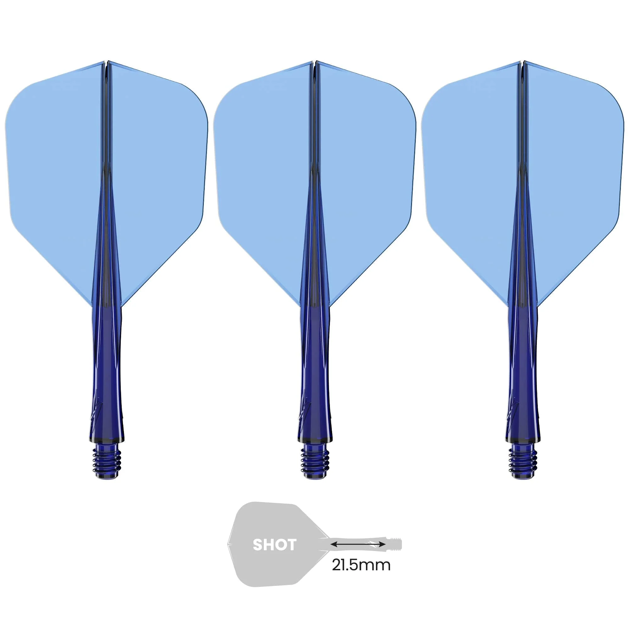 Caliburn SUP Flights - Moulded Flight & Shaft - Standard No6 - Blue - Image 3