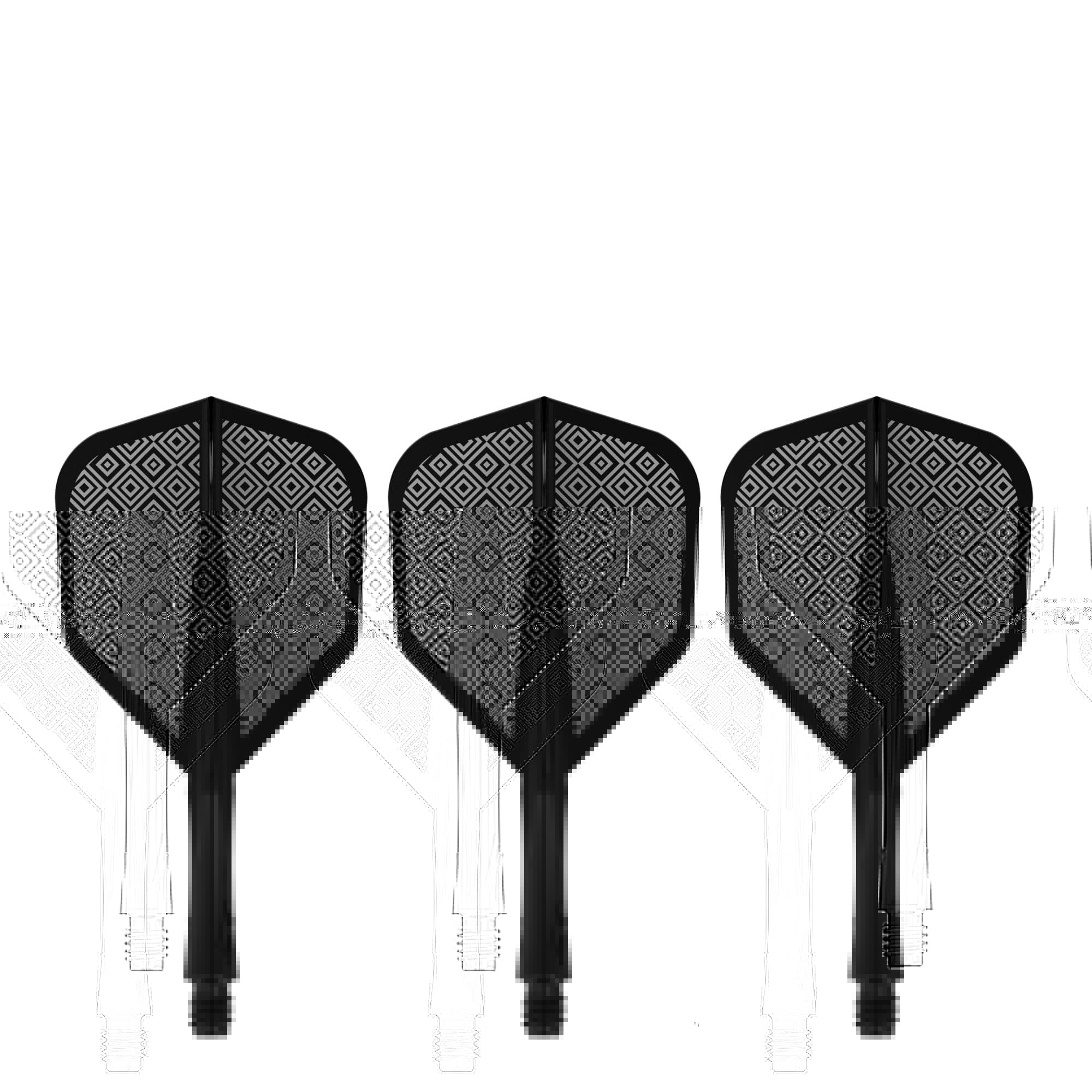 Caliburn SUP Flights - Moulded Shaft and Flight -  Standard No6 - Block - Black - Image 2