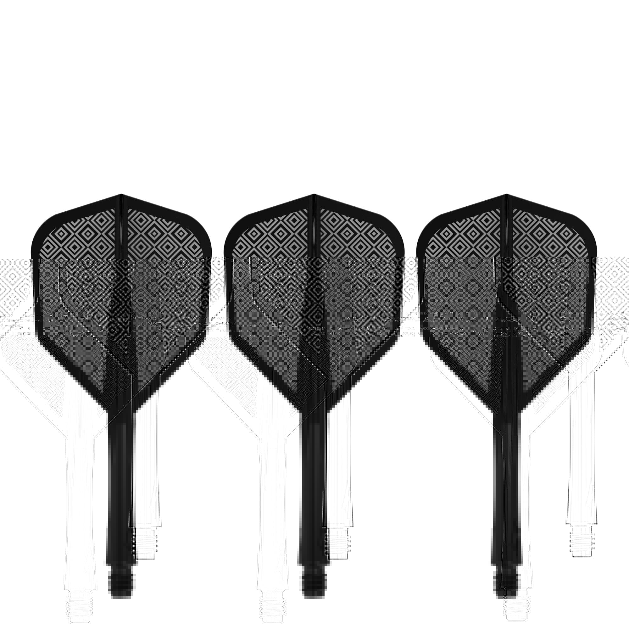 Caliburn SUP Flights - Moulded Shaft and Flight -  Standard No6 - Block - Black - Image 3