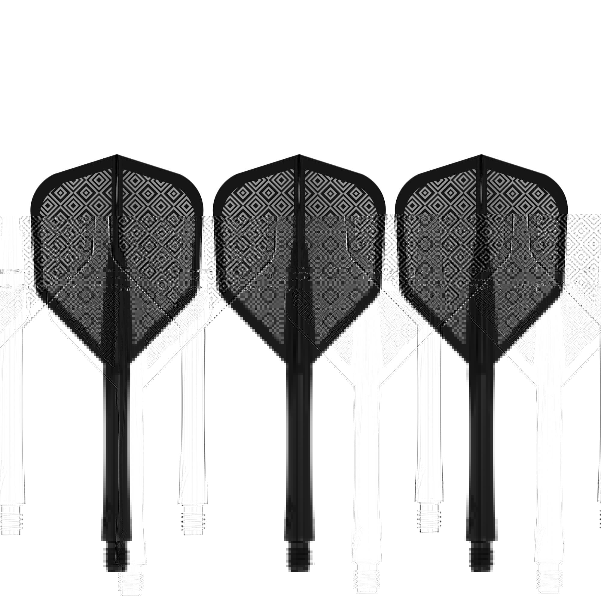 Caliburn SUP Flights - Moulded Shaft and Flight -  Standard No6 - Block - Black - Image 4