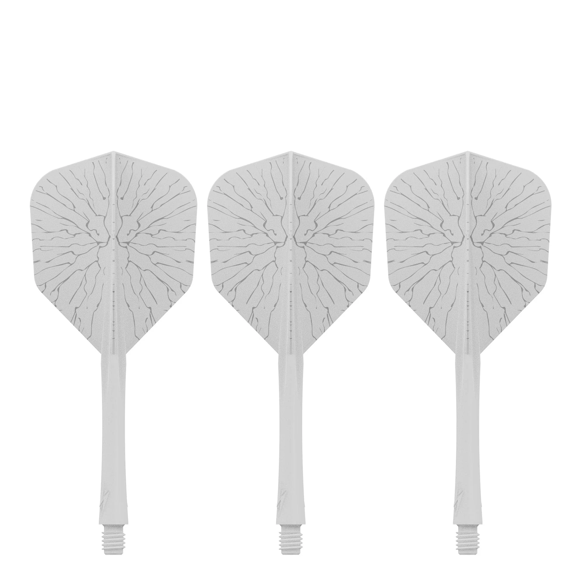 Caliburn SUP Flights - Moulded Shaft and Flight -  Standard No6 - Crack - White - Image 4