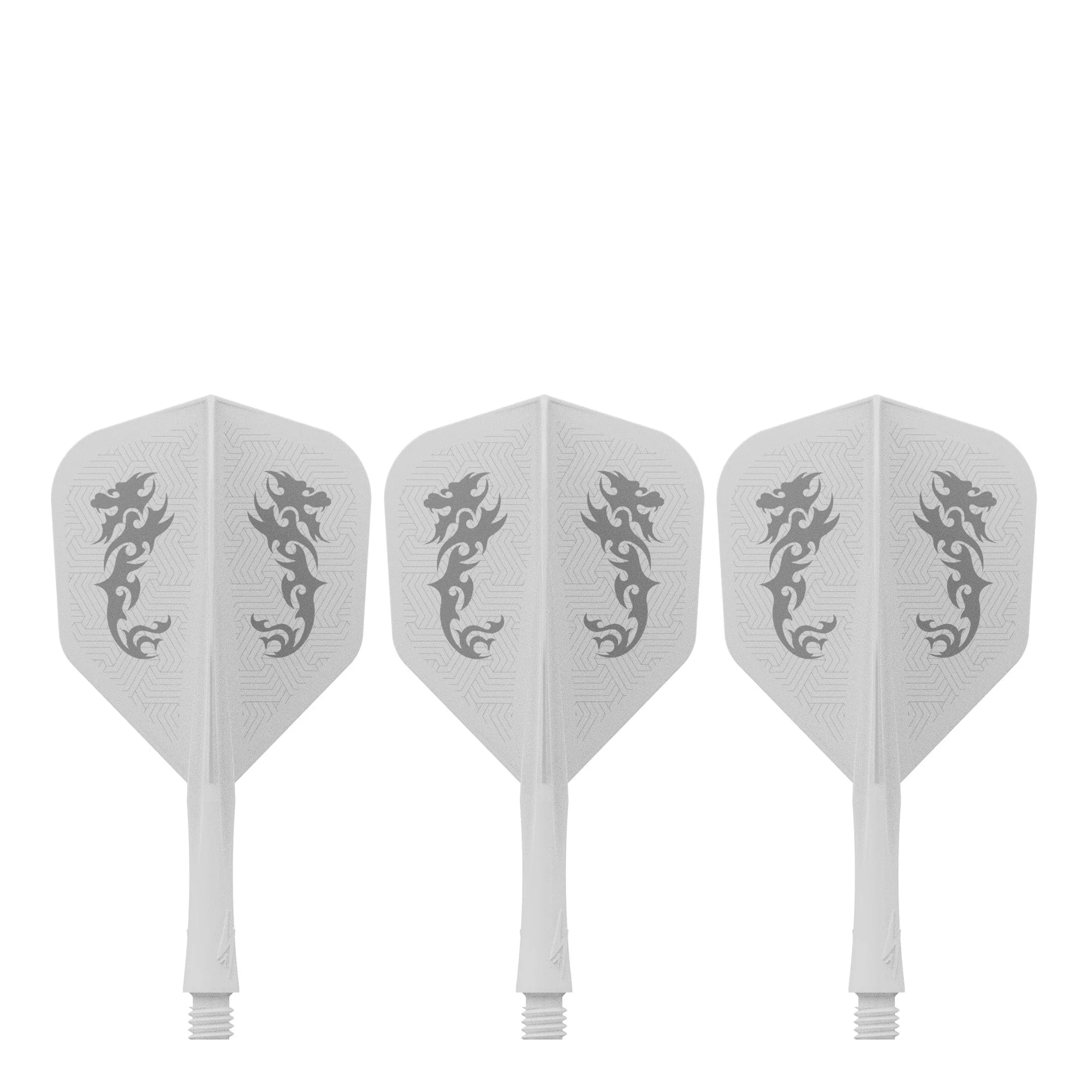 Caliburn SUP Flights - Moulded Shaft and Flight -  Standard No6 - Dragon - White - Image 2