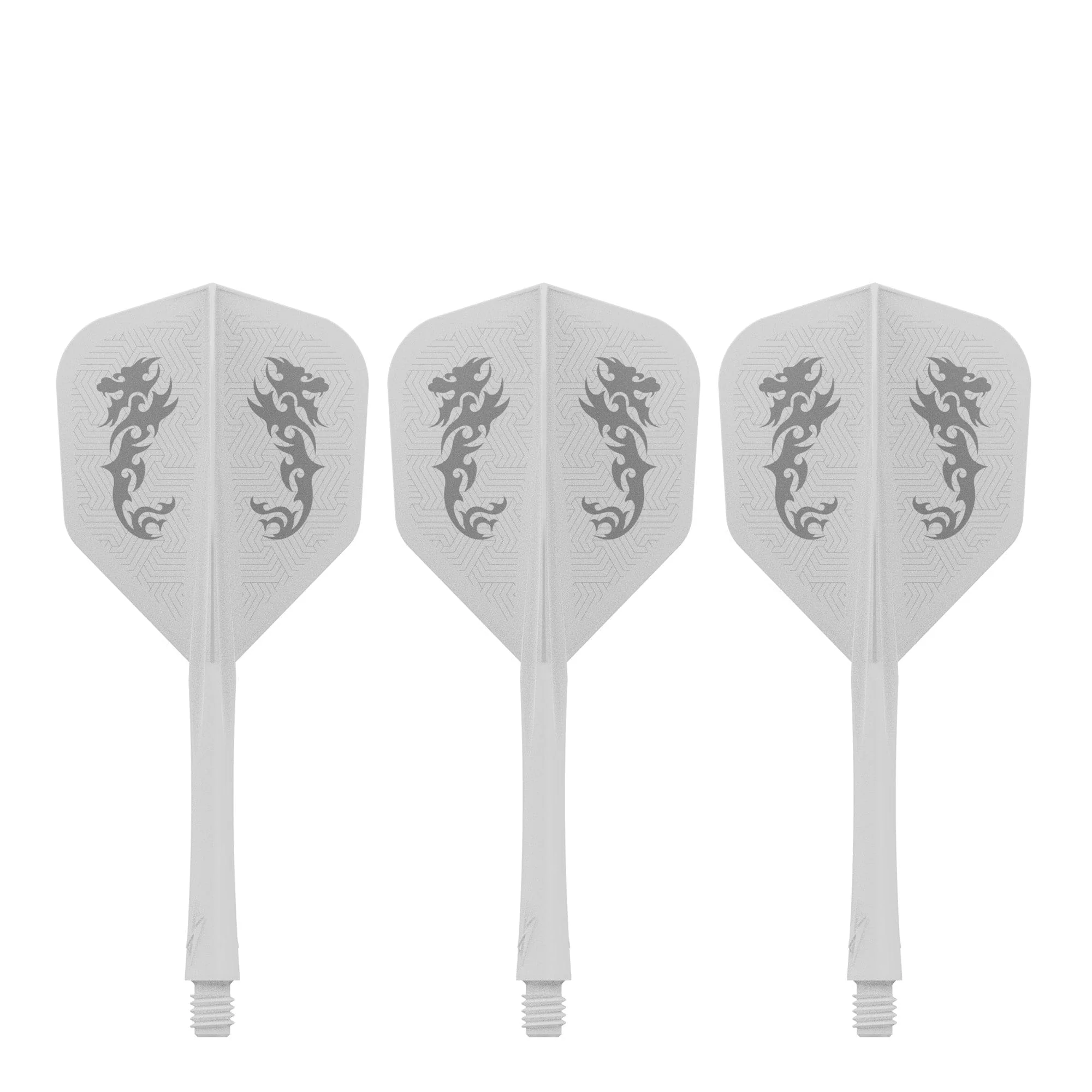 Caliburn SUP Flights - Moulded Shaft and Flight -  Standard No6 - Dragon - White - Image 4